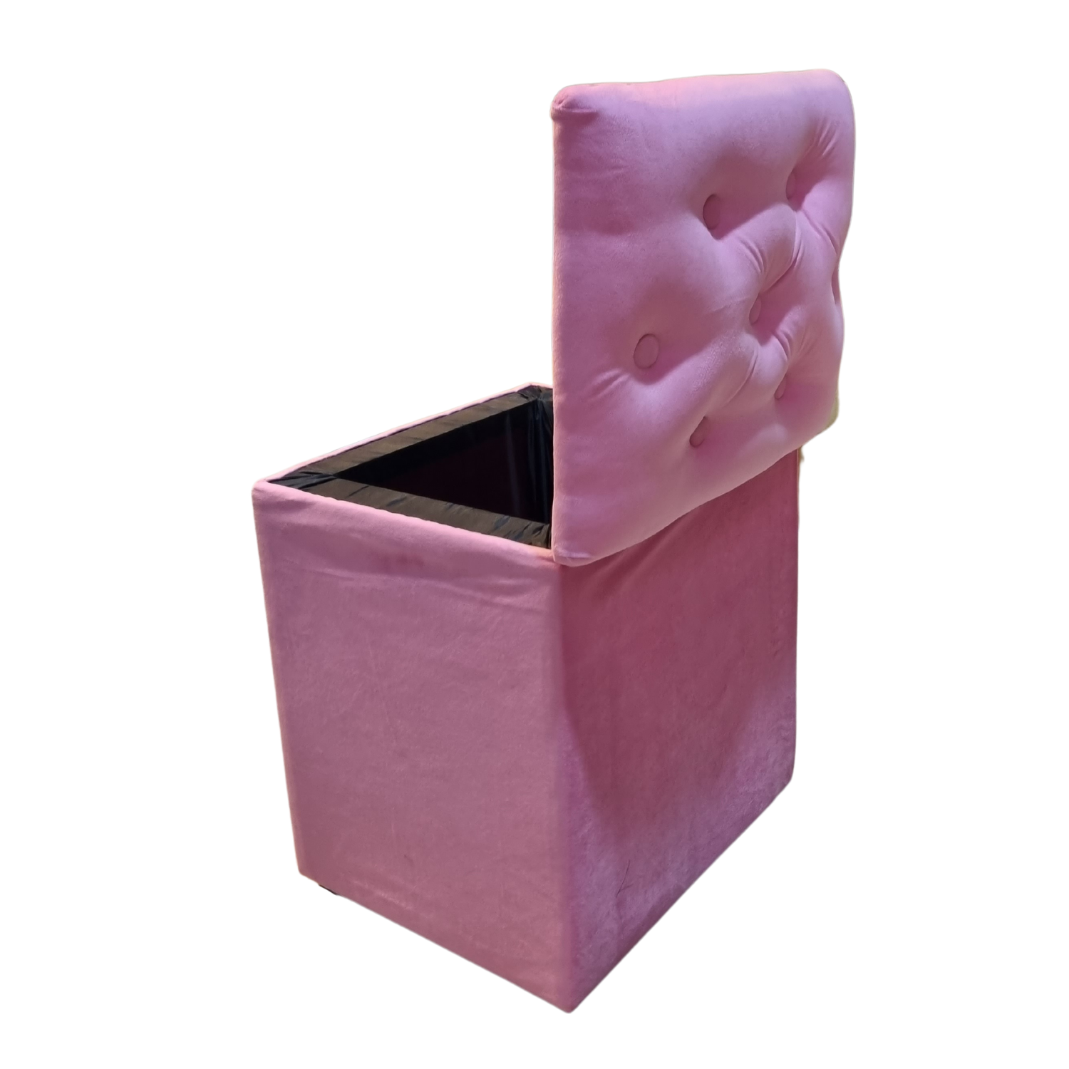 POUF MUEBLES RIMAR FELPA ROSADO BAUL CLARO - 5