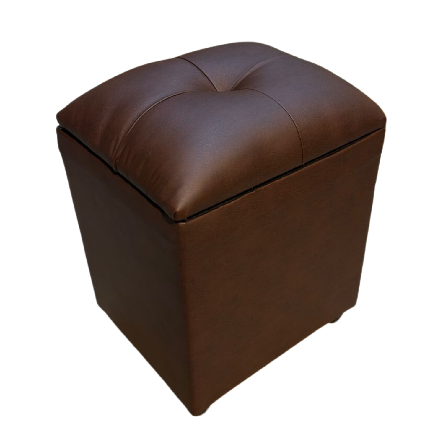 POUF MUEBLES RIMAR CAFE BAUL CHOCOLATE ECO CUERO - 2