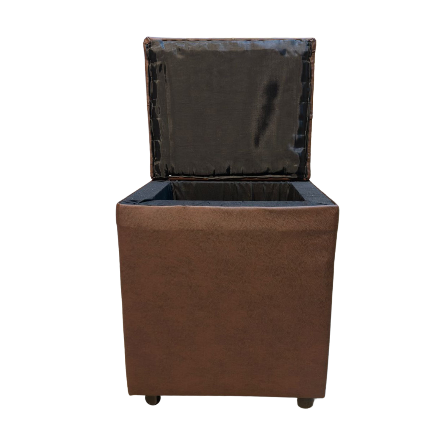 POUF MUEBLES RIMAR CAFE BAUL CHOCOLATE ECO CUERO - 4