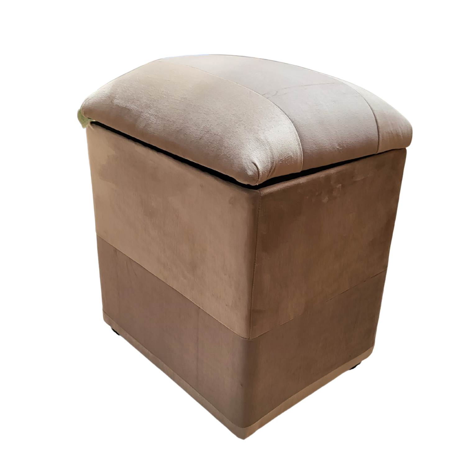 POUF MUEBLES RIMAR FELPA BEIGE BAUL BICOLOR - 3