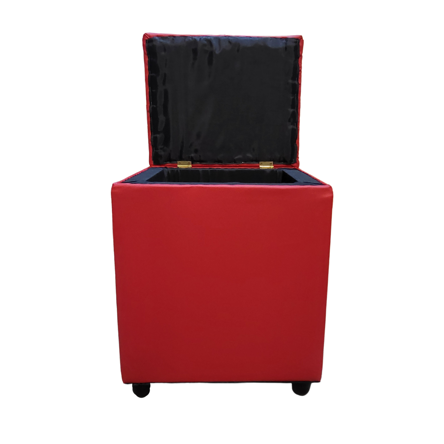 POUF MUEBLES RIMAR ROJO BAUL ECO CUERO - 4