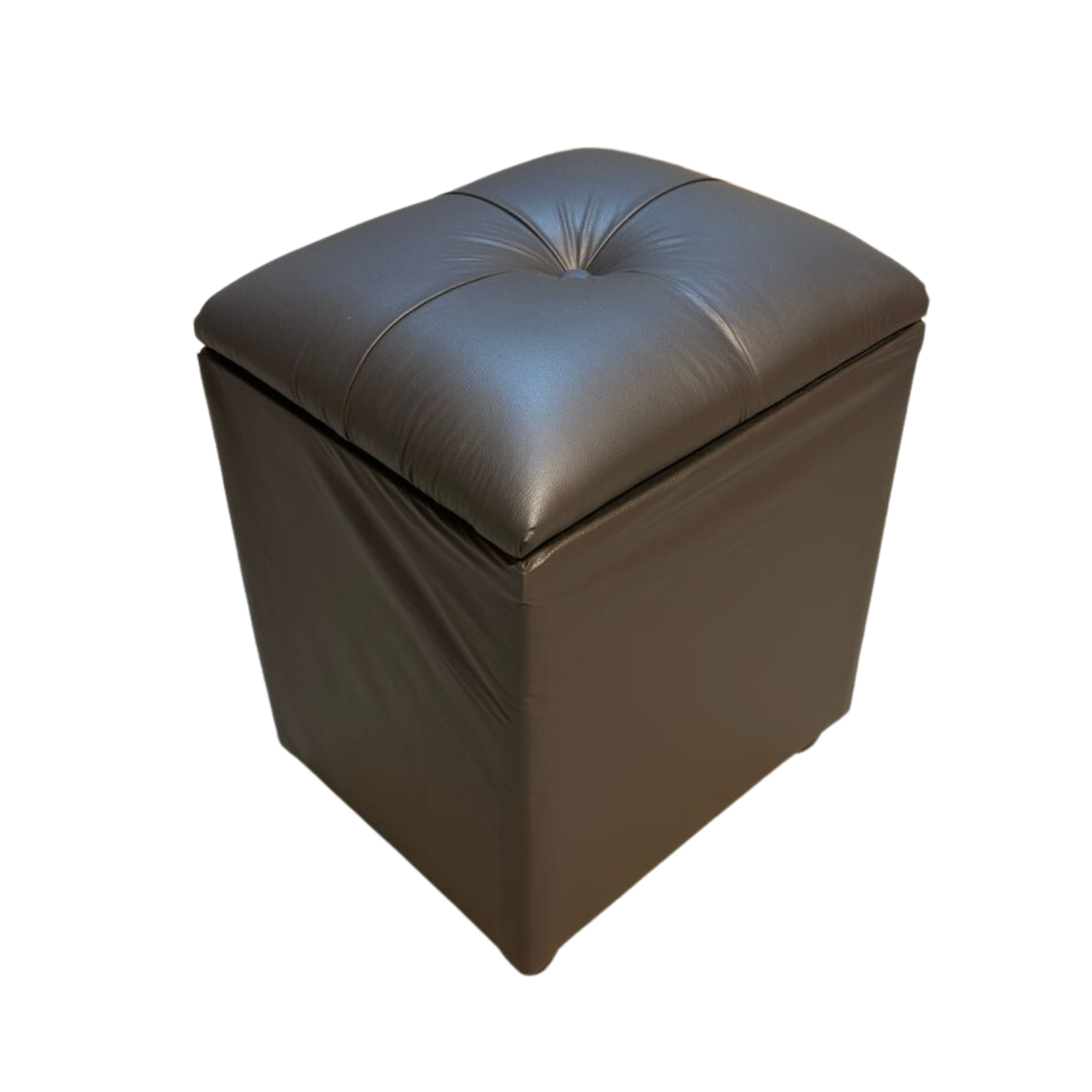 POUF MUEBLES RIMAR GRIS BAUL ECO CUERO - 2