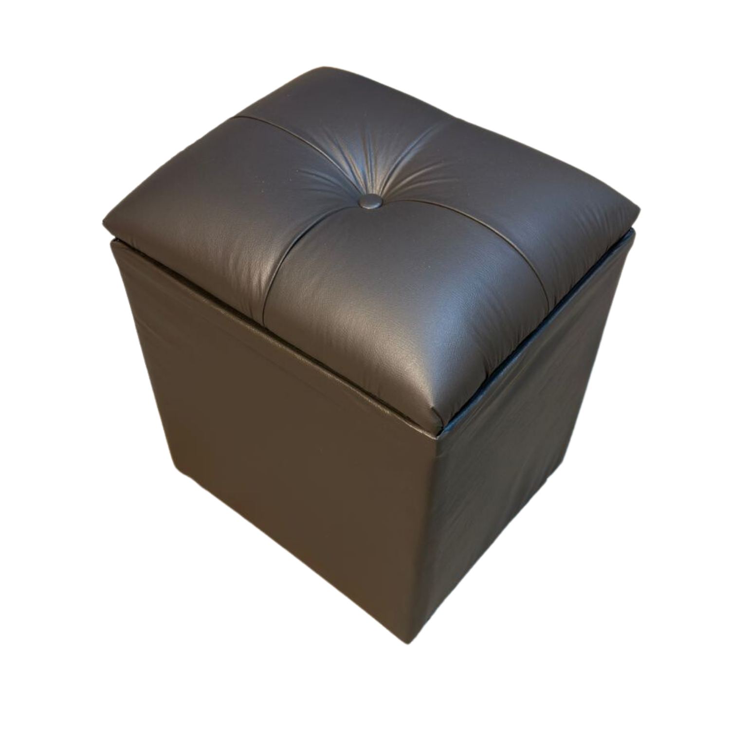 POUF MUEBLES RIMAR GRIS BAUL ECO CUERO - 3
