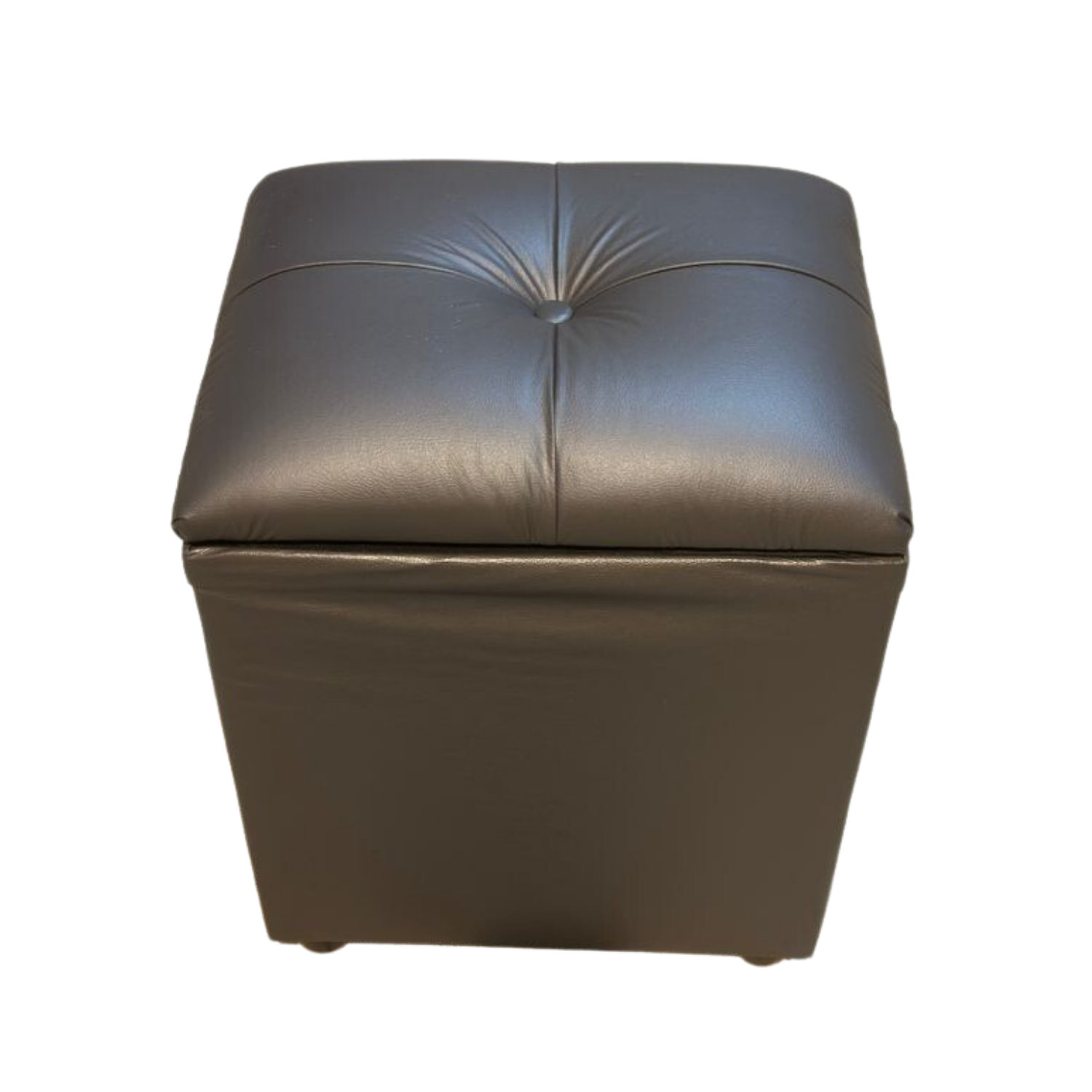 POUF MUEBLES RIMAR GRIS BAUL ECO CUERO - 5