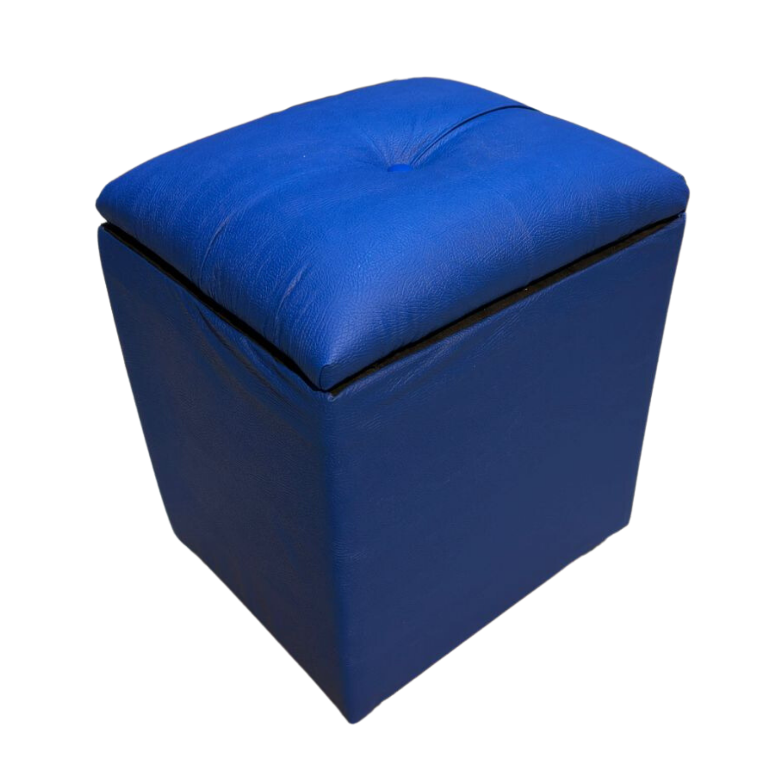POUF MUEBLES RIMAR AZUL BAUL ECO CUERO - 2