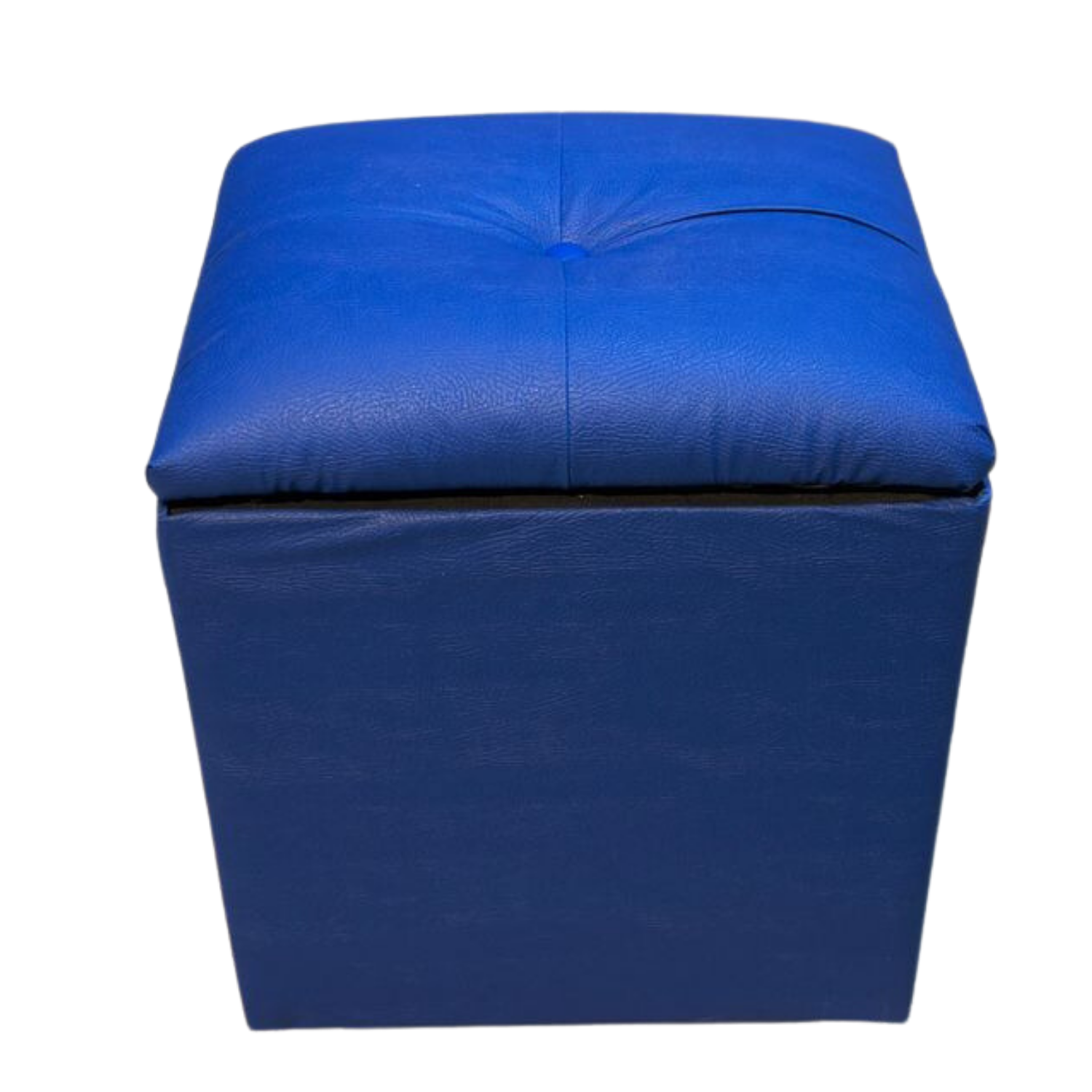POUF MUEBLES RIMAR AZUL BAUL ECO CUERO - 4