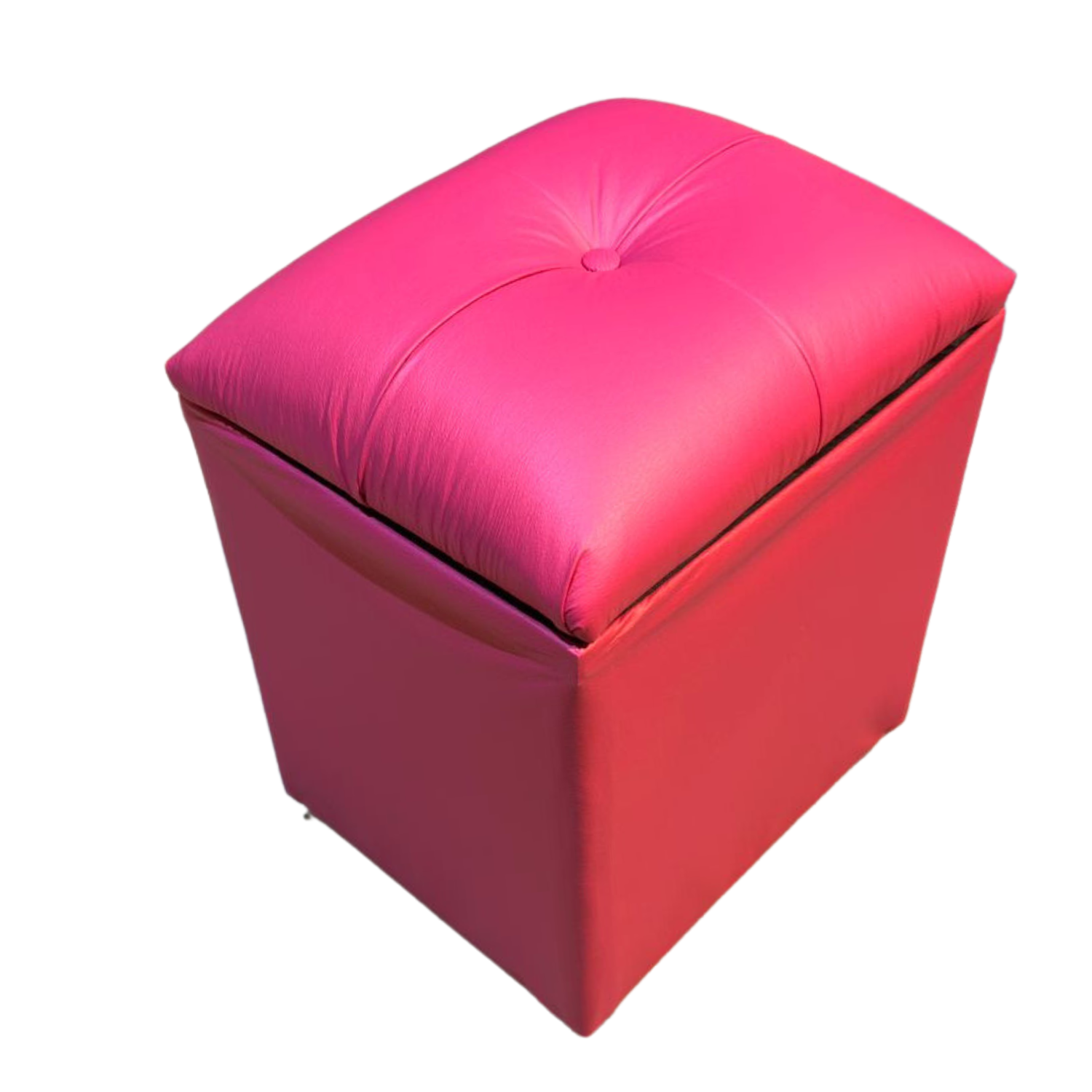 POUF MUEBLES RIMAR FUCSIA BAUL ECO CUERO - 2