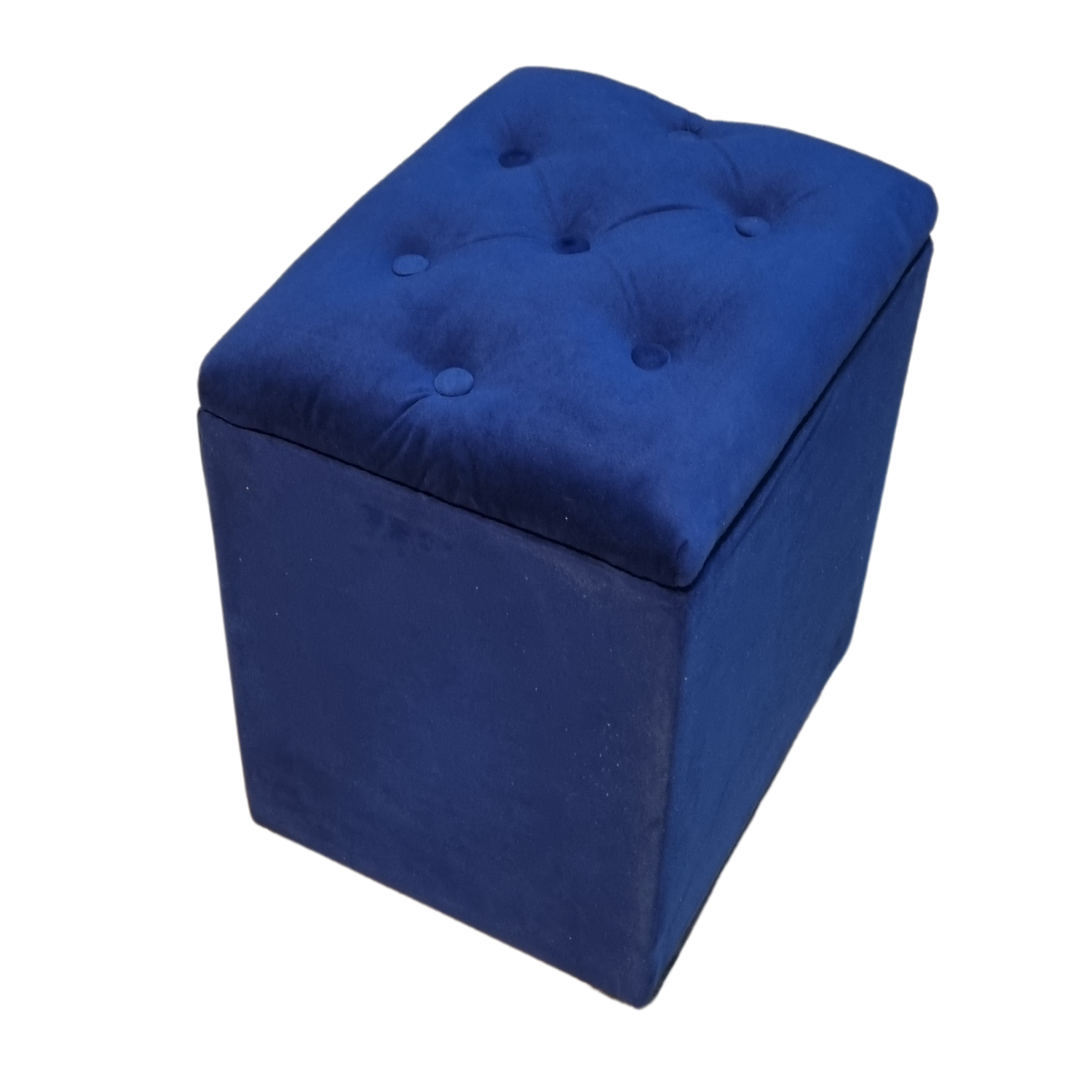 POUF MUEBLES RIMAR FELPA AZUL MARINO BAUL - 2
