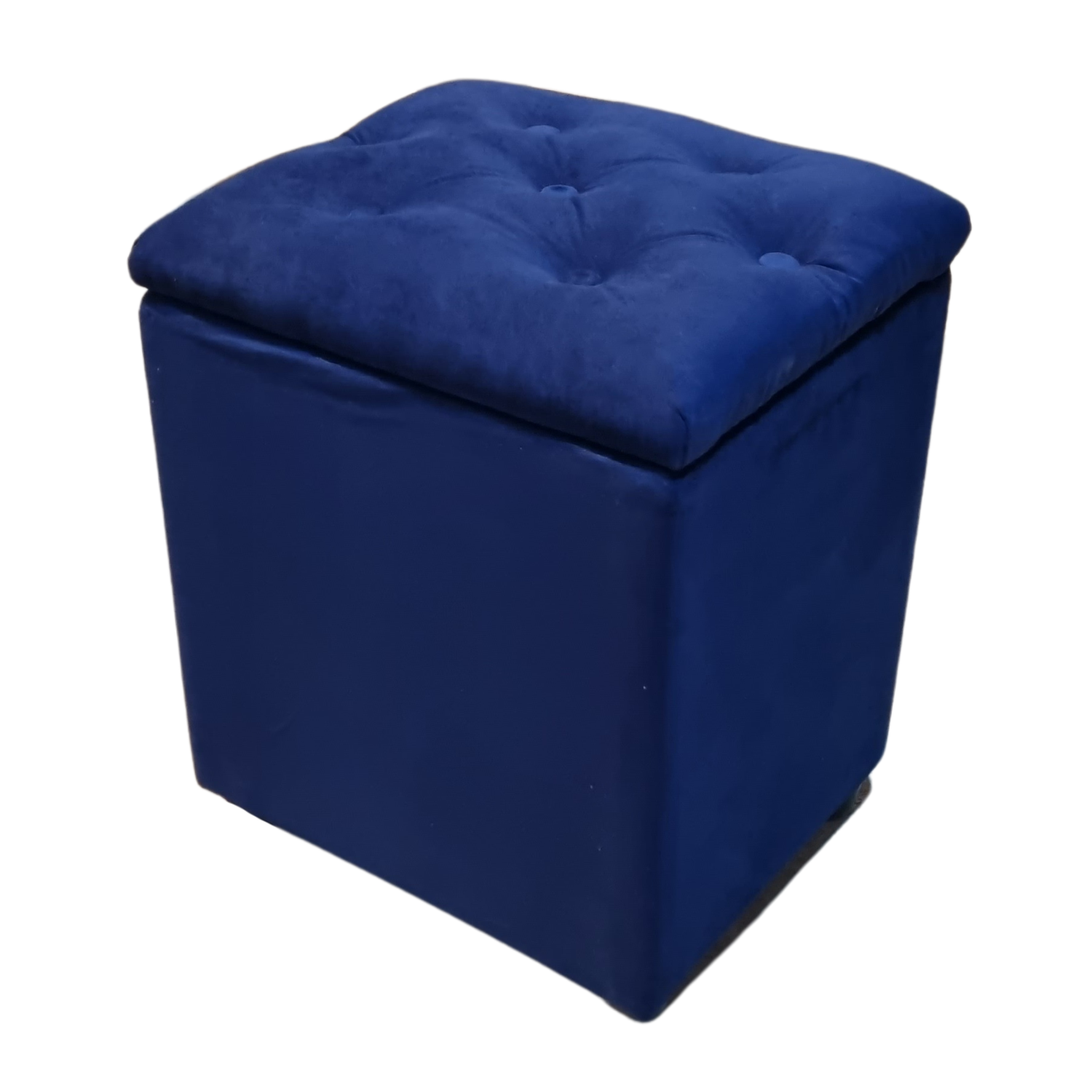 POUF MUEBLES RIMAR FELPA AZUL MARINO BAUL - 3