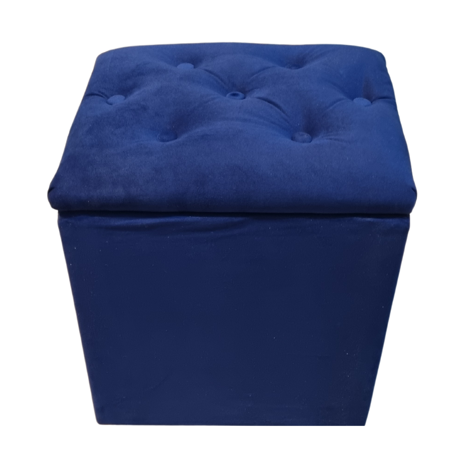 POUF MUEBLES RIMAR FELPA AZUL MARINO BAUL - 4