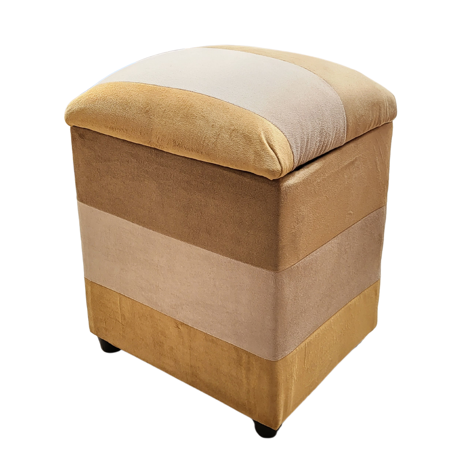 POUF MUEBLES RIMAR CAFÉ CLARO BAUL - 3