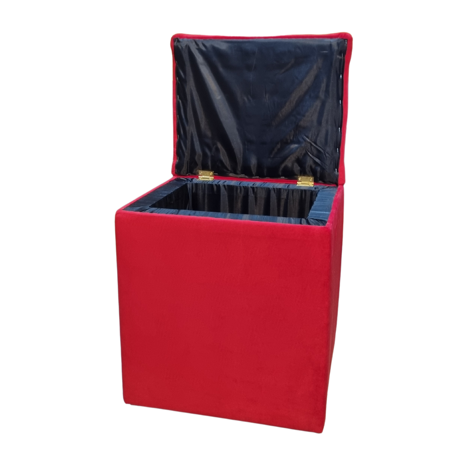 POUF MUEBLES RIMAR FELPA ROJO BAUL - 5