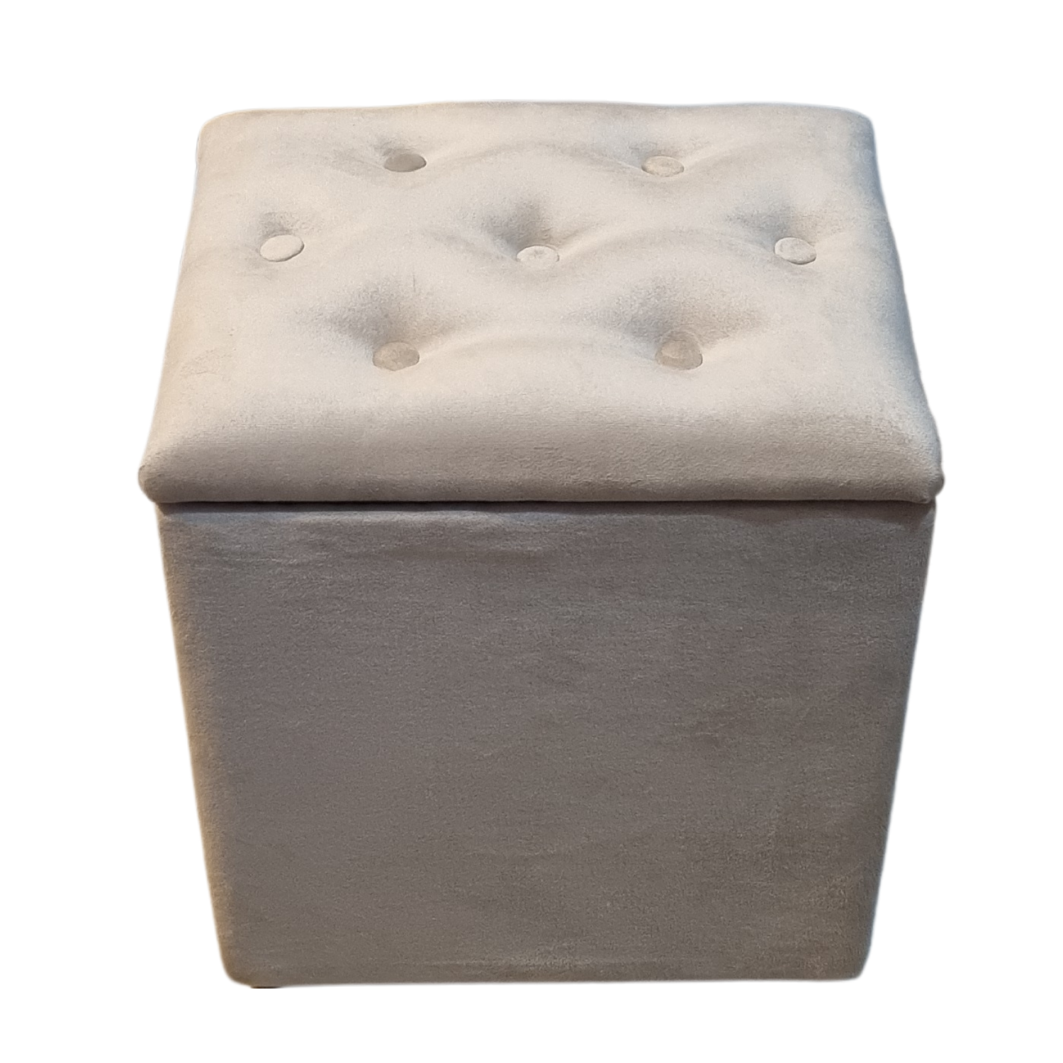 POUF MUEBLES RIMAR FELPA BEIGE BAUL - 4