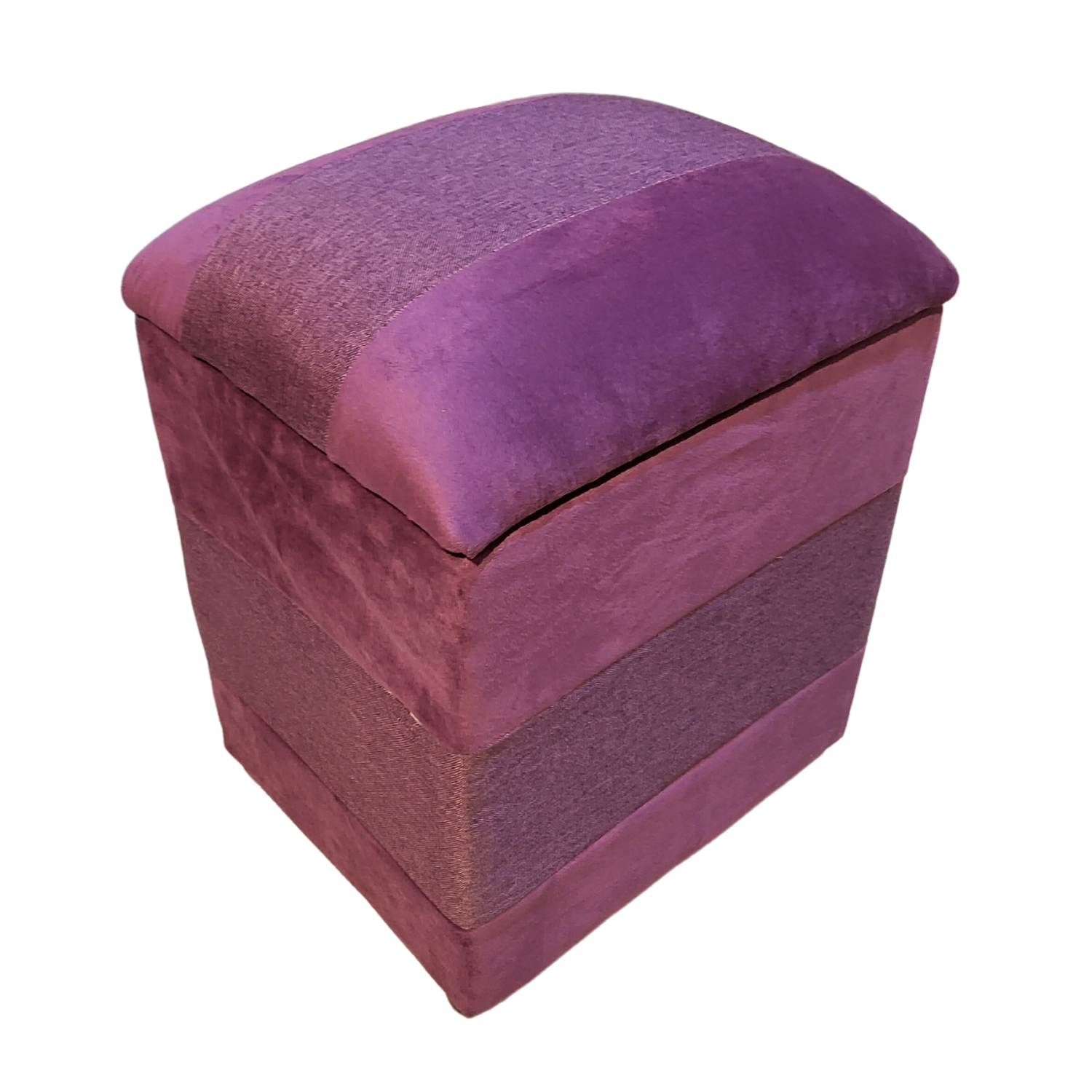 POUF MUEBLES RIMAR FELPA MORADO BAUL LINO - 2