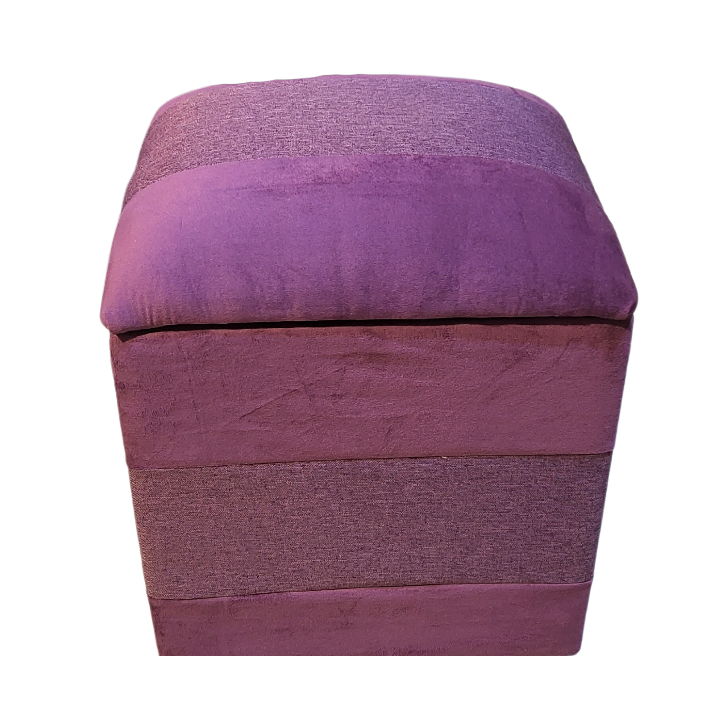 POUF MUEBLES RIMAR FELPA MORADO BAUL LINO - 4