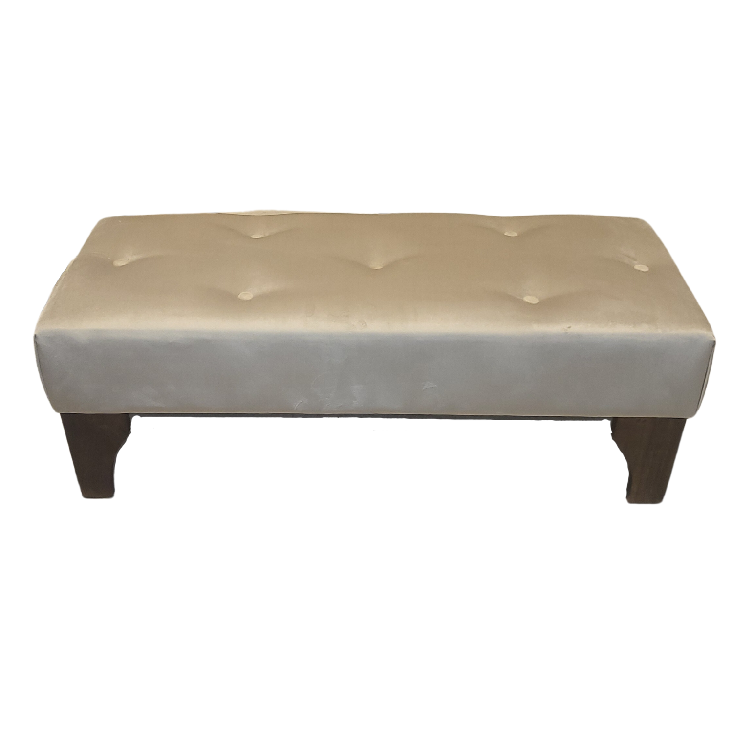 BANQUETA MUEBLES RIMAR BEIGE BOTONE FELPA 1000X40X40 - 2