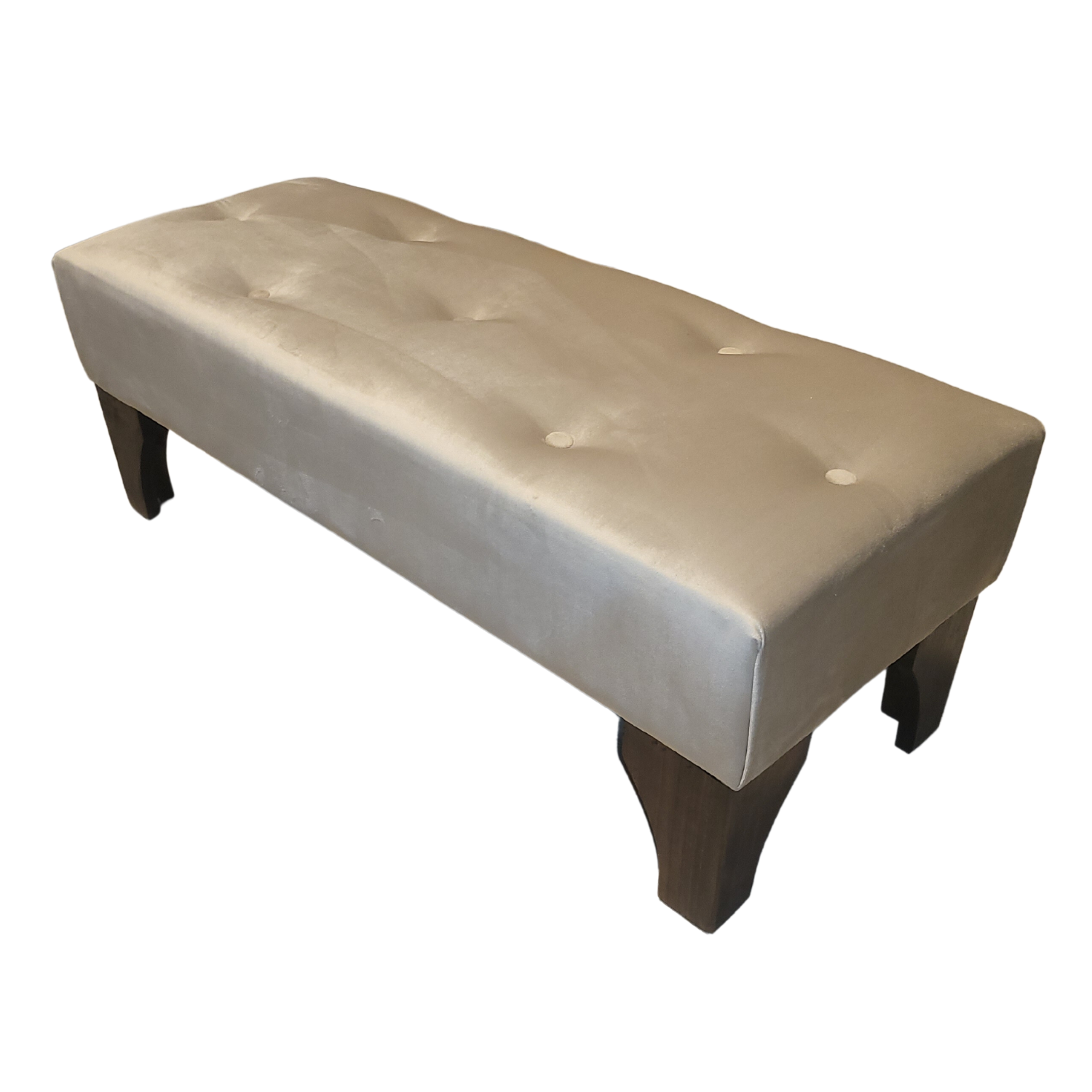 BANQUETA MUEBLES RIMAR BEIGE BOTONE FELPA 1000X40X40 - 3