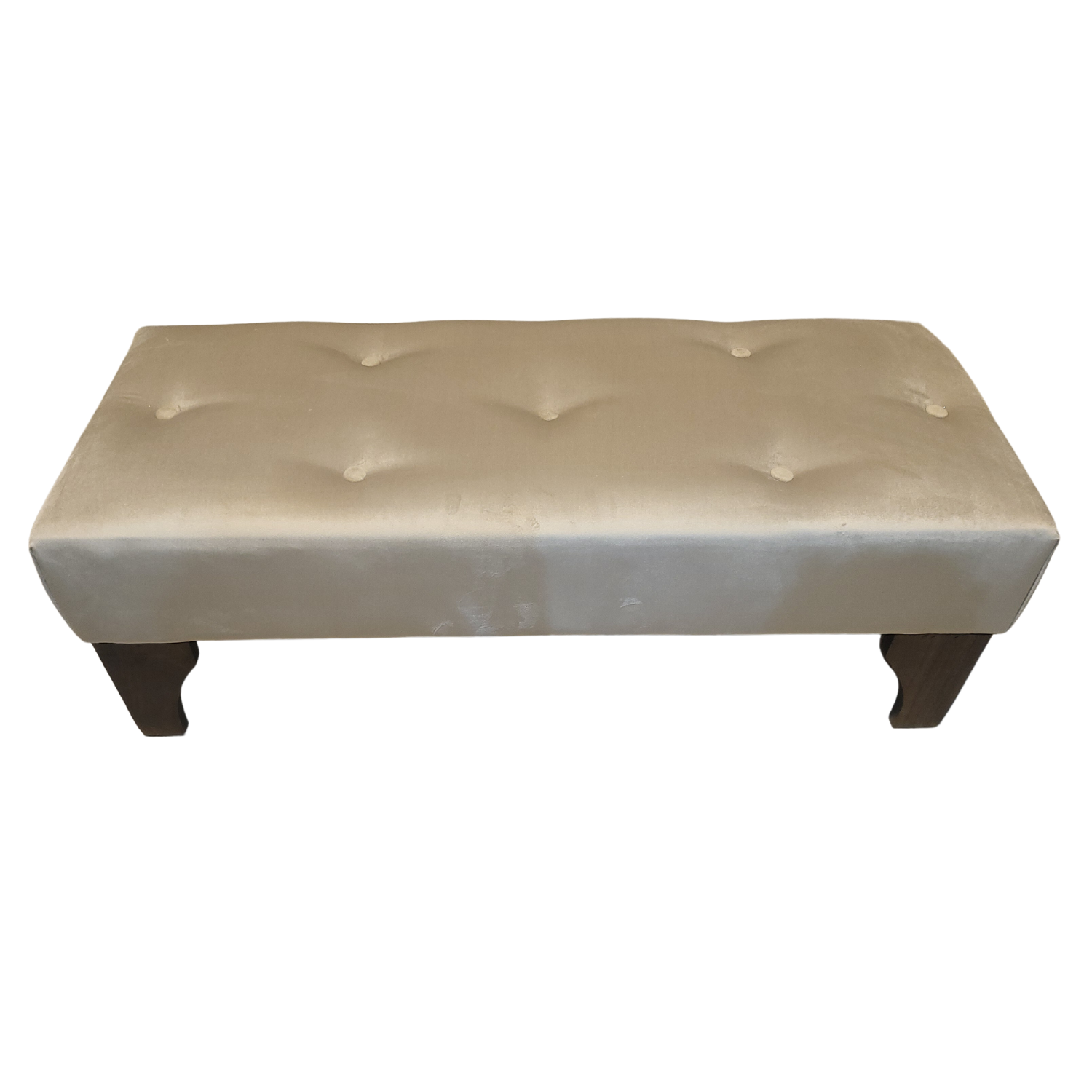 BANQUETA MUEBLES RIMAR BEIGE BOTONE FELPA 1000X40X40 - 4