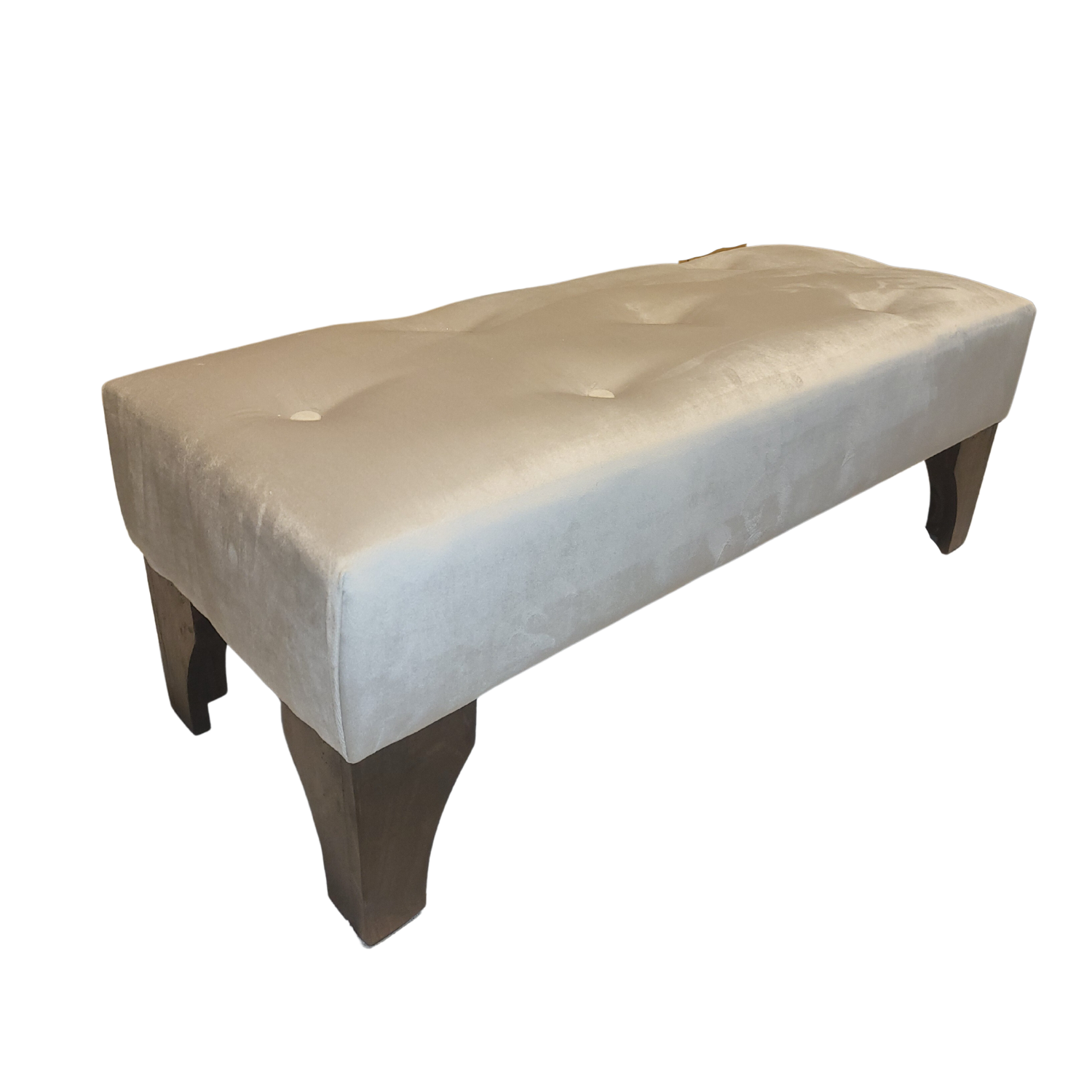 BANQUETA MUEBLES RIMAR BEIGE BOTONE FELPA 1000X40X40 - 5