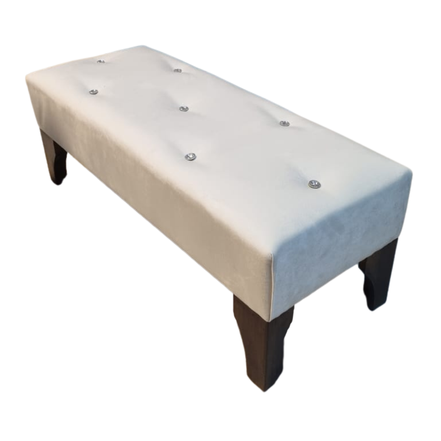 BANQUETA MUEBLES RIMAR CRUDO BOTONE FELPA 100X40X40 - 3