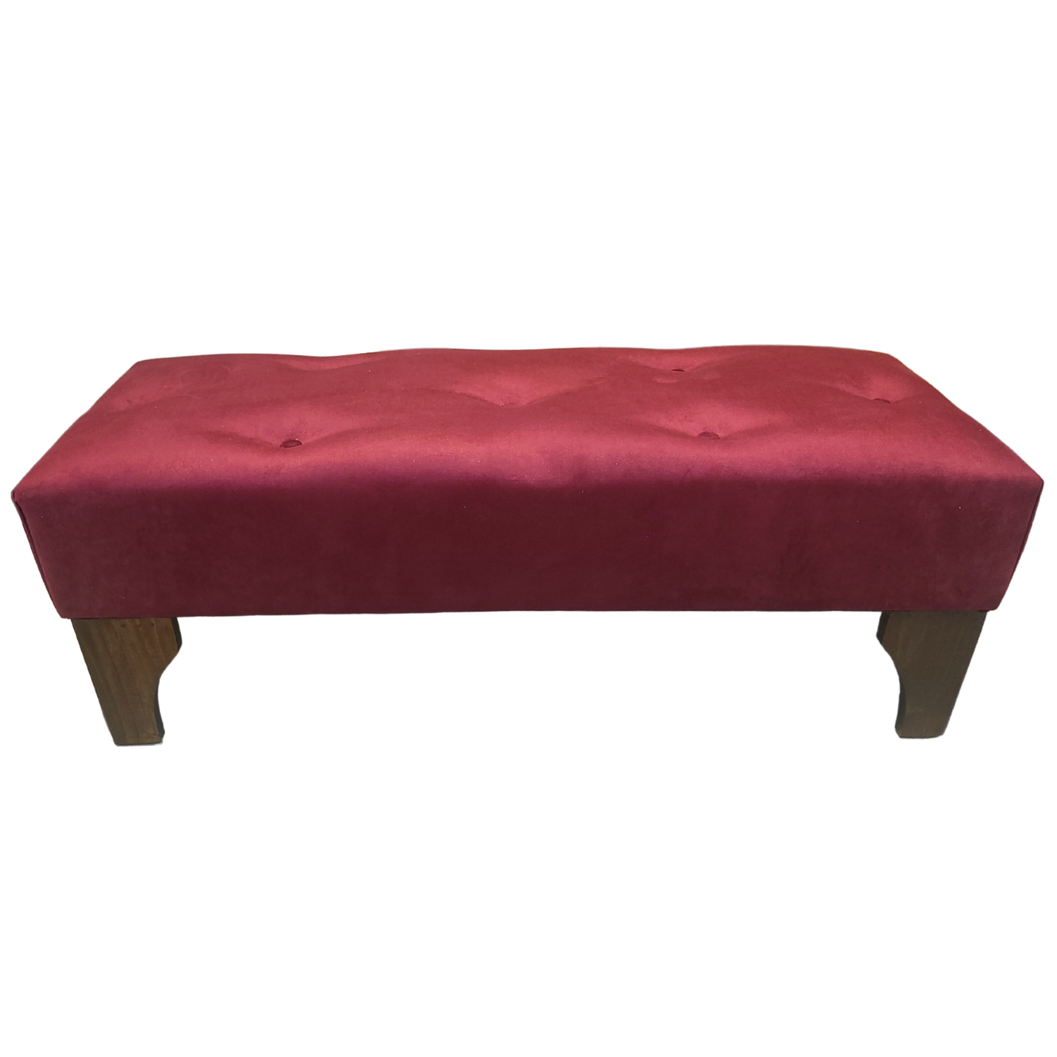 BANQUETA MUEBLES RIMAR BURDEO BOTONE FELPA 100X40X40 - 2