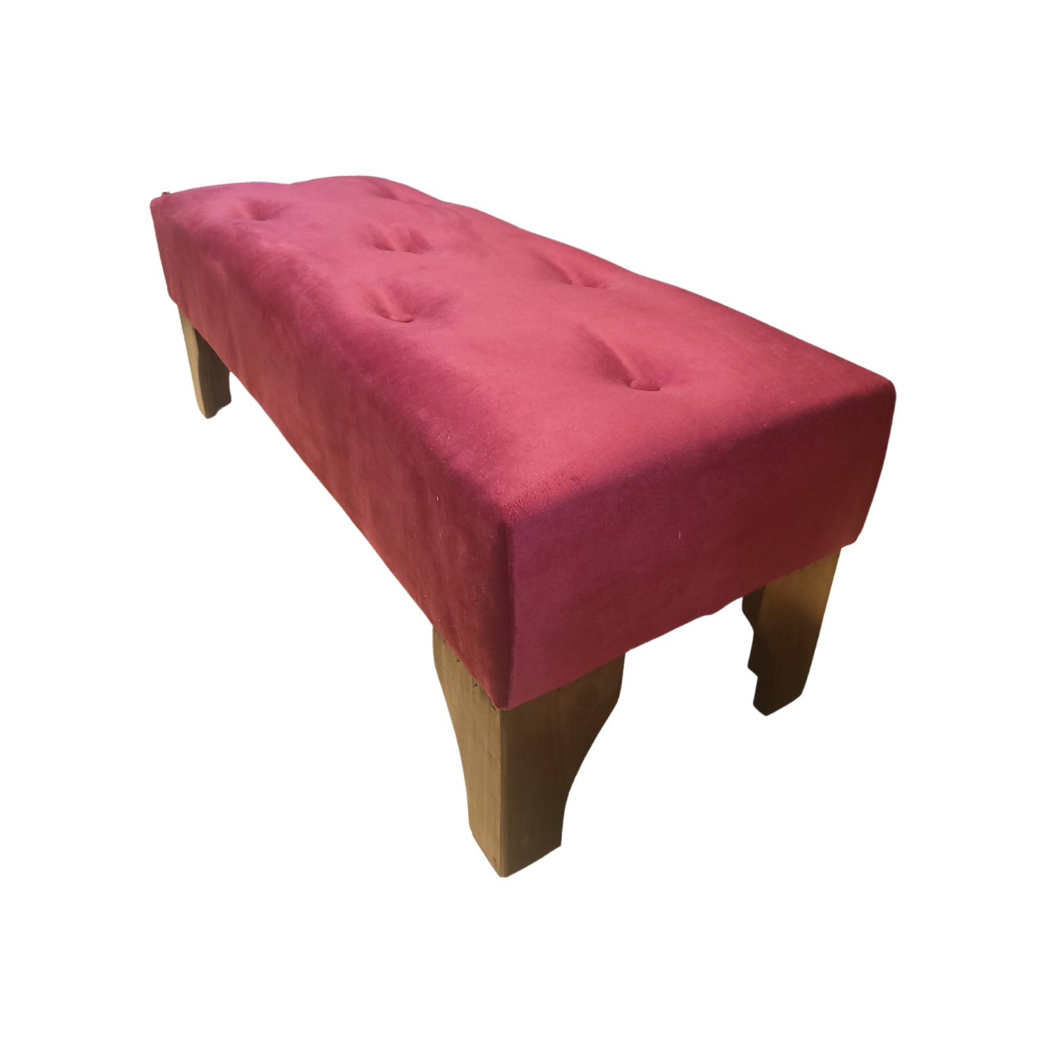 BANQUETA MUEBLES RIMAR BURDEO BOTONE FELPA 100X40X40 - 3