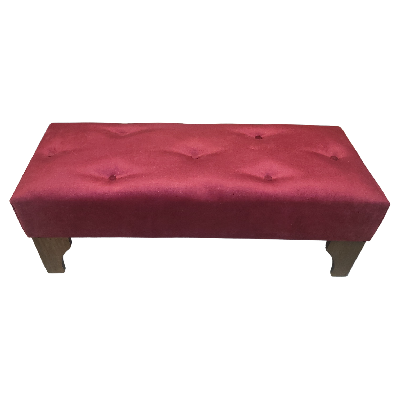 BANQUETA MUEBLES RIMAR BURDEO BOTONE FELPA 100X40X40 - 4