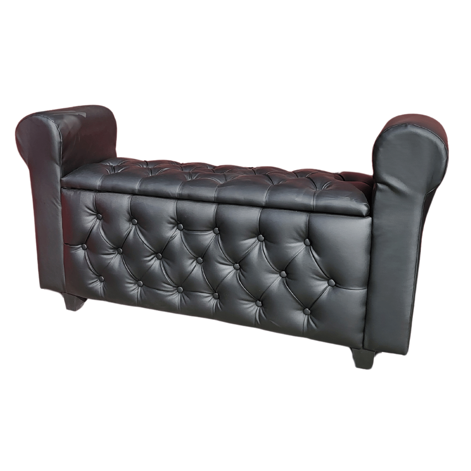 BANQUETA MUEBLES RIMAR BAUL CAPITONE CON BRAZO 135X40X50 - 2