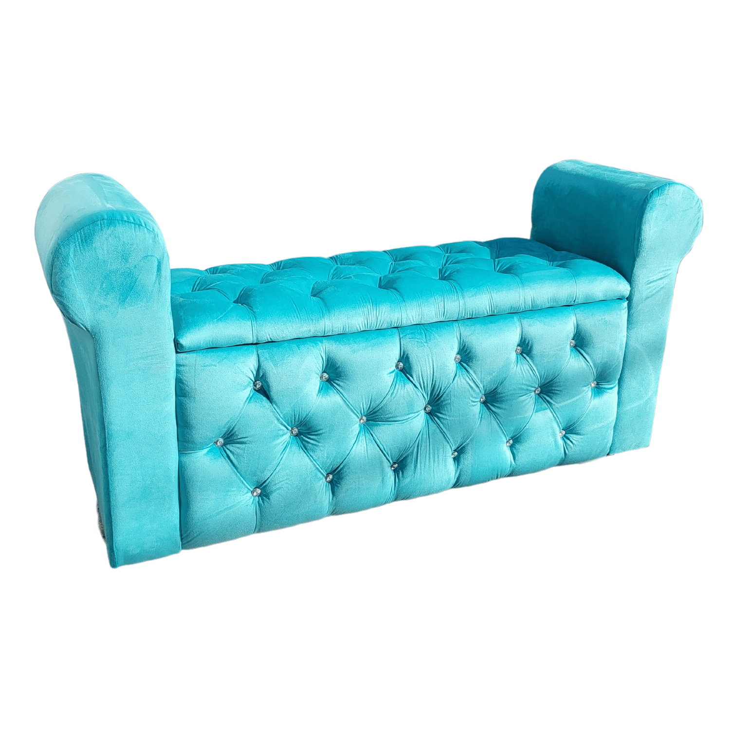 BANQUETA MUEBLES RIMAR BAUL CAPITONE CON BRAZO 135X40X50 - 2