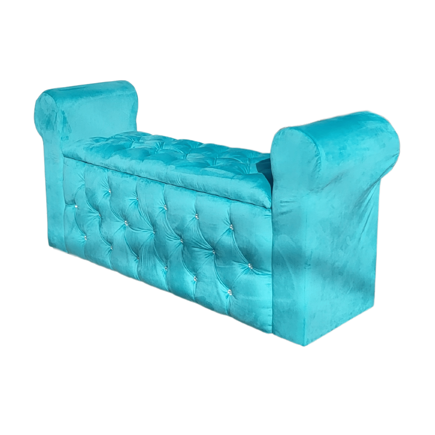 BANQUETA MUEBLES RIMAR BAUL CAPITONE CON BRAZO 135X40X50 - 3