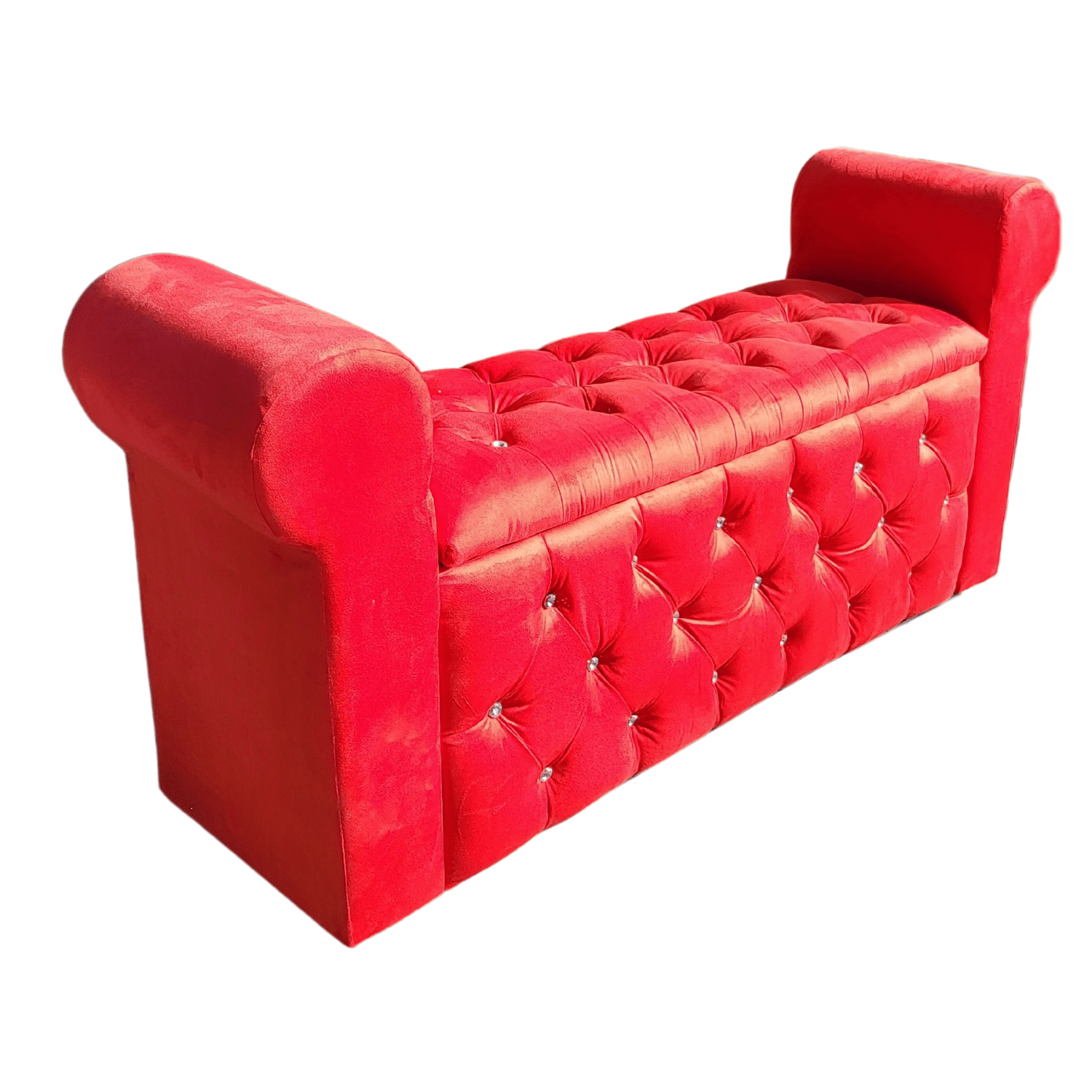 BANQUETA MUEBLES RIMAR BAUL CAPITONE CON BRAZO 135X40X50 - 2