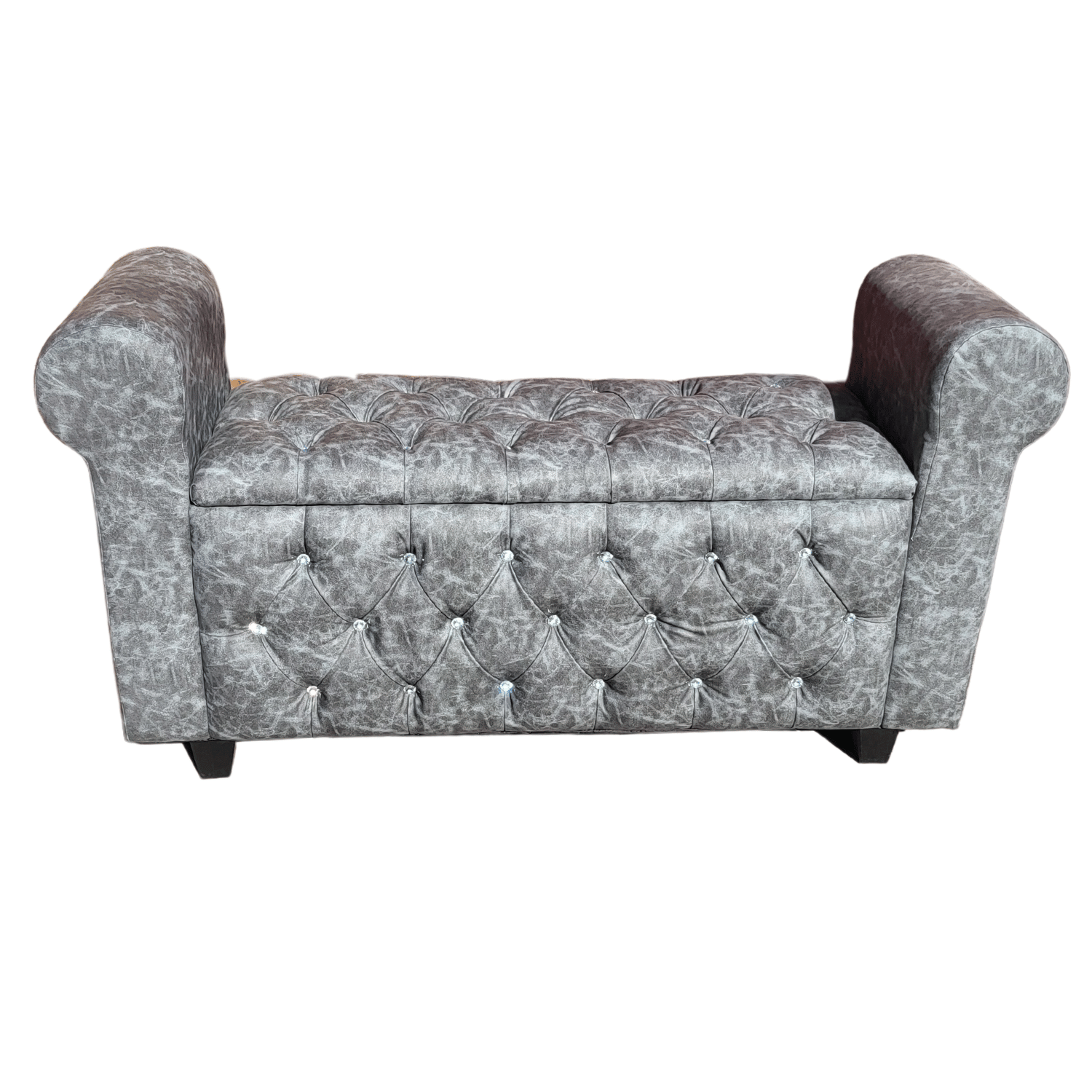 BANQUETA MUEBLES RIMAR BAUL CAPITONE CON BRAZO 135X40X50 - 1