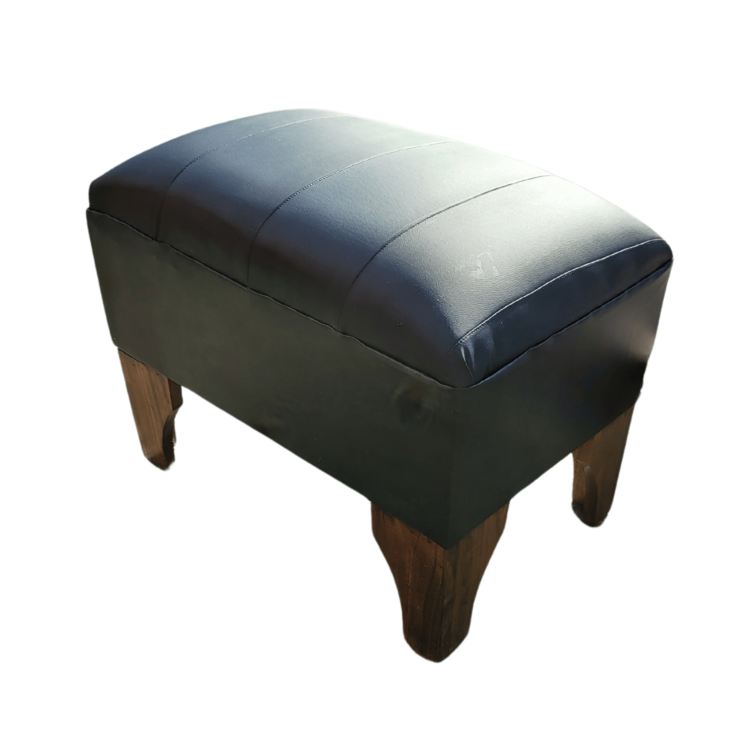 BANQUETA MUEBLES RIMAR LINEAL NEGRA ECO CUERO 60X40X40 - 3