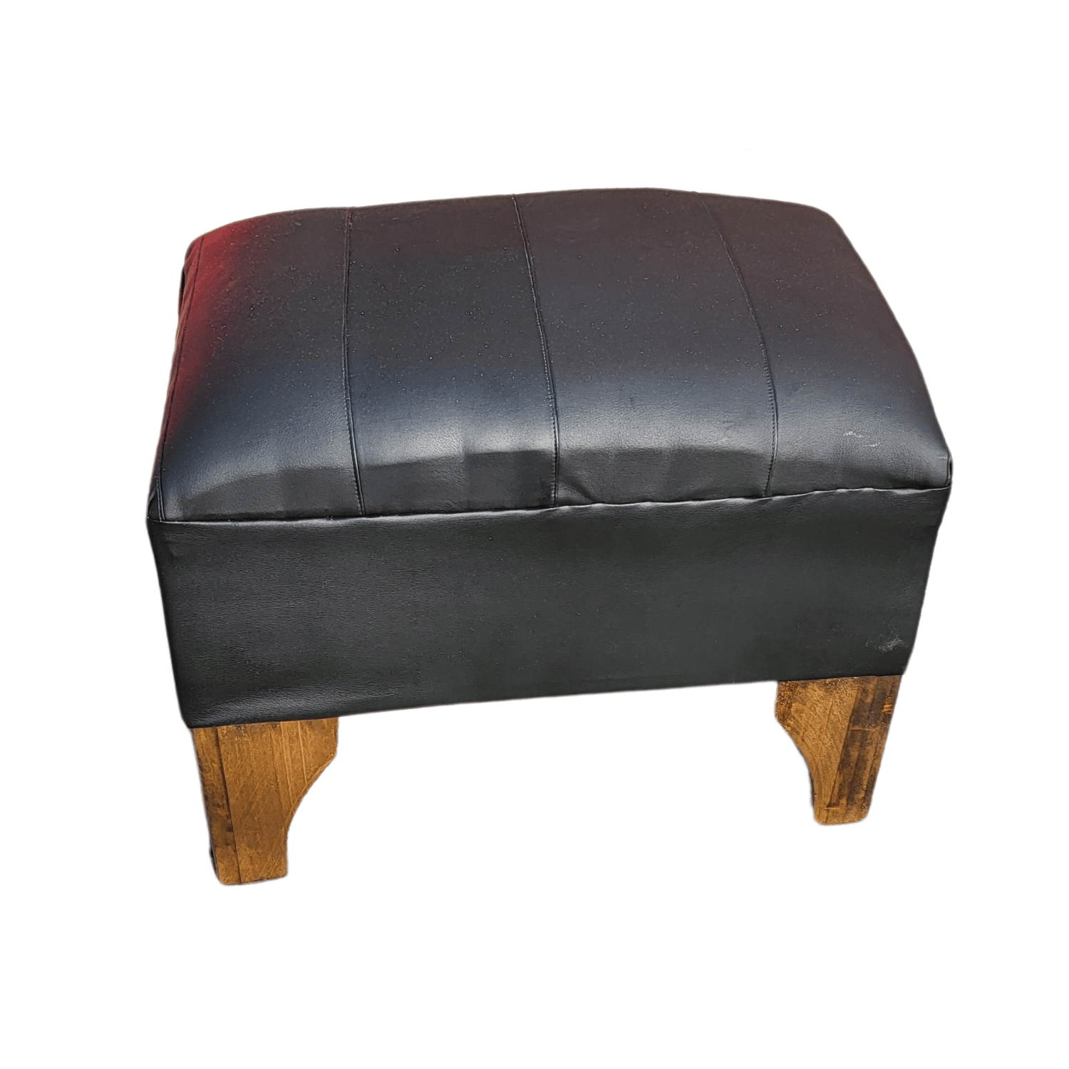 BANQUETA MUEBLES RIMAR LINEAL NEGRA ECO CUERO 60X40X40 - 4