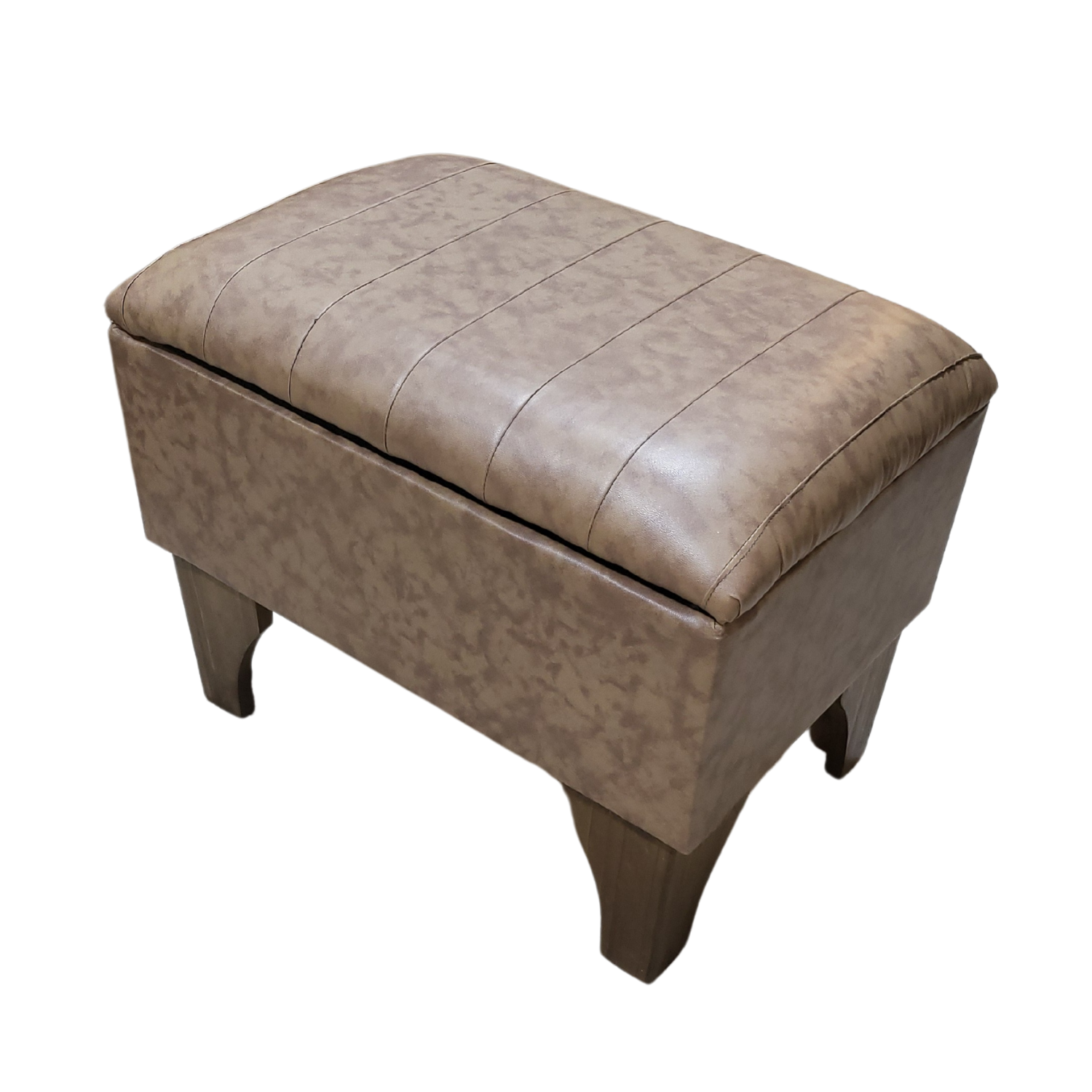 BANQUETA MUEBLES RIMAR BAUL MIEL ECO CUERO LINEAL 60X40X45 - 2