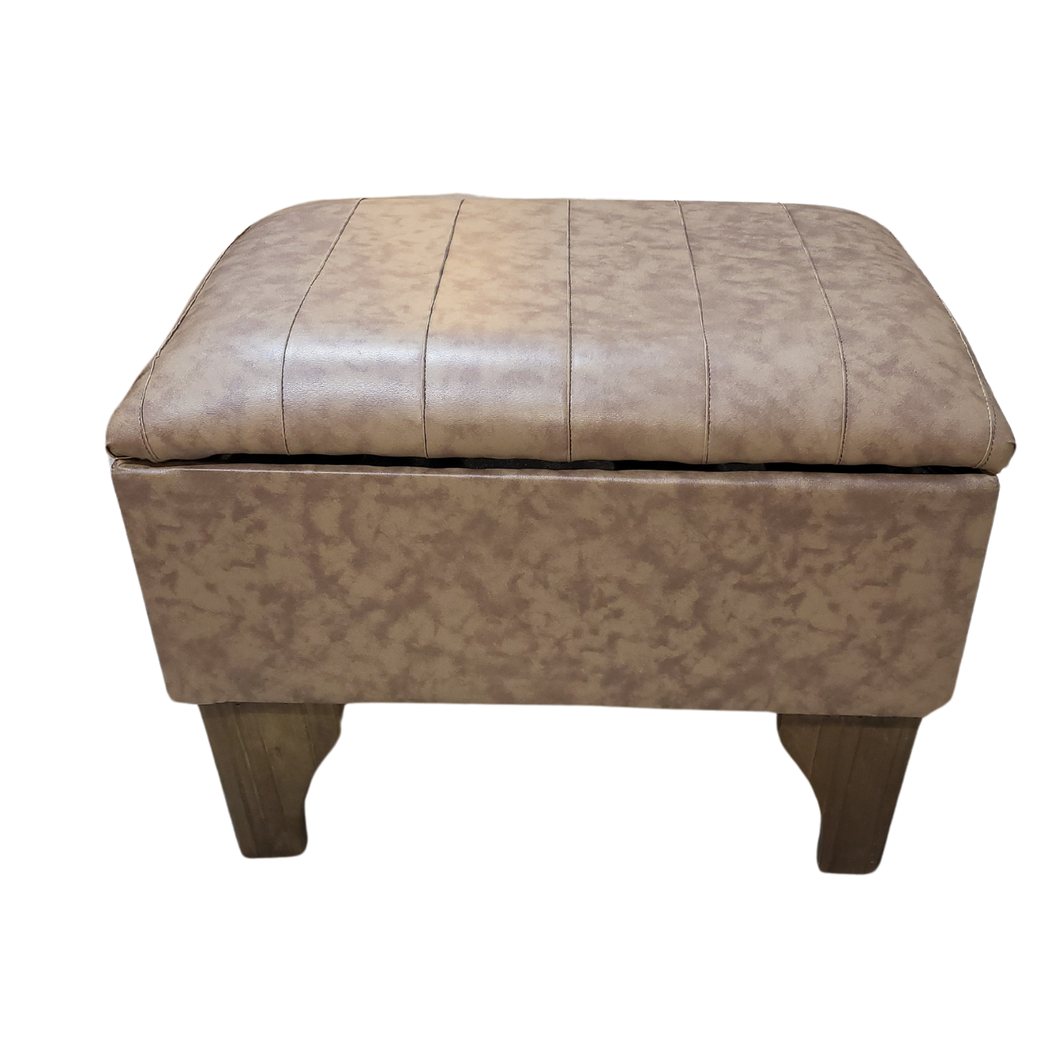 BANQUETA MUEBLES RIMAR BAUL MIEL ECO CUERO LINEAL 60X40X45 - 3