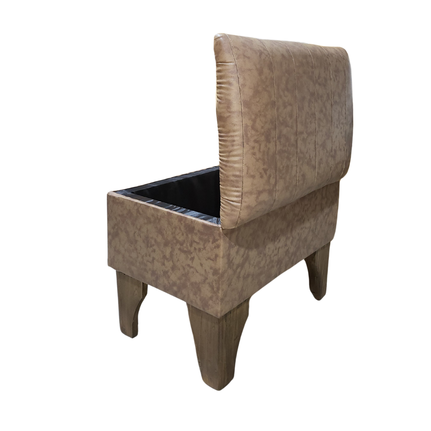 BANQUETA MUEBLES RIMAR BAUL MIEL ECO CUERO LINEAL 60X40X45 - 4
