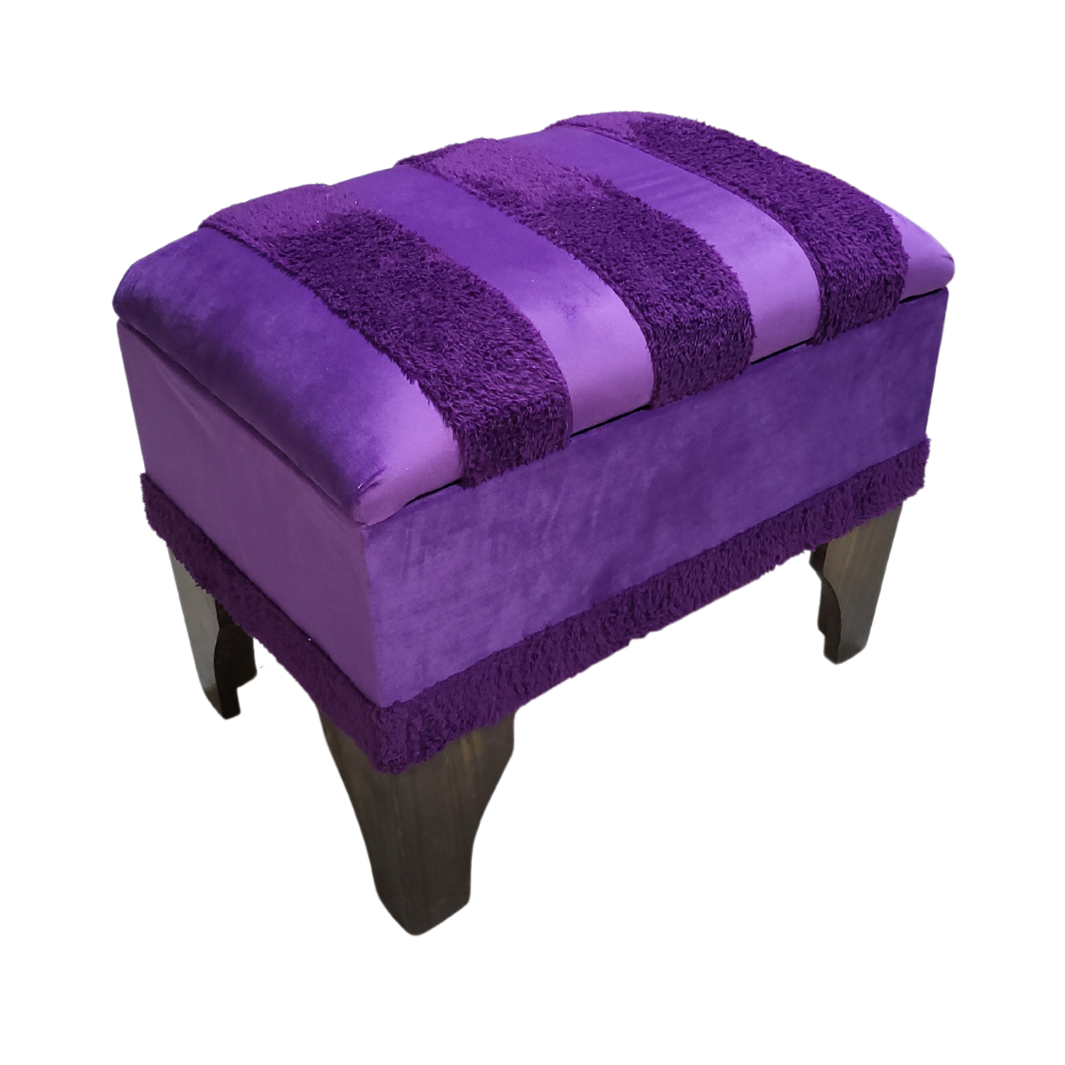 BANQUETA MUEBLES RIMAR BAUL PELU MORADA 60X40X45 - 2