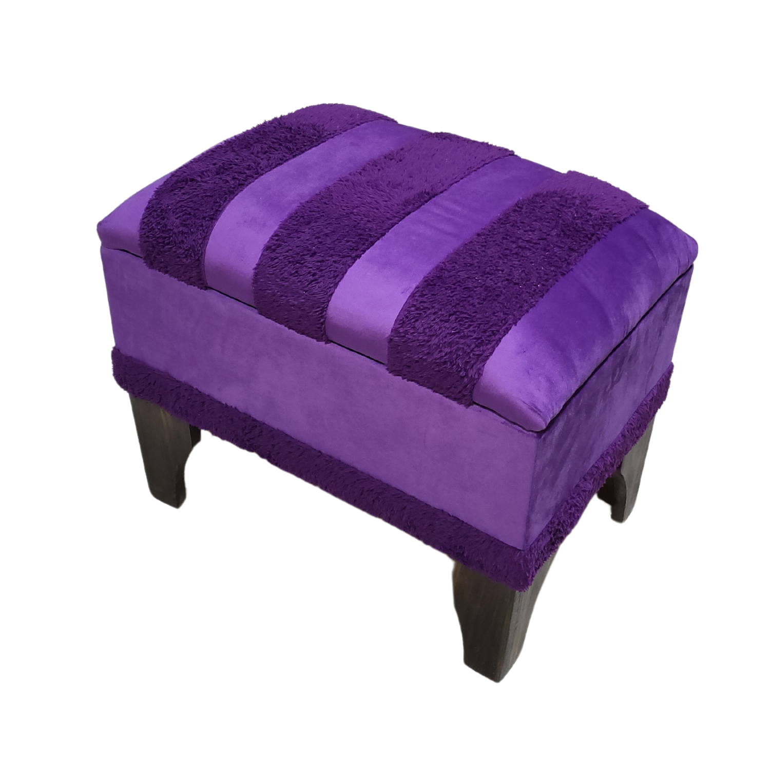 BANQUETA MUEBLES RIMAR BAUL PELU MORADA 60X40X45 - 3
