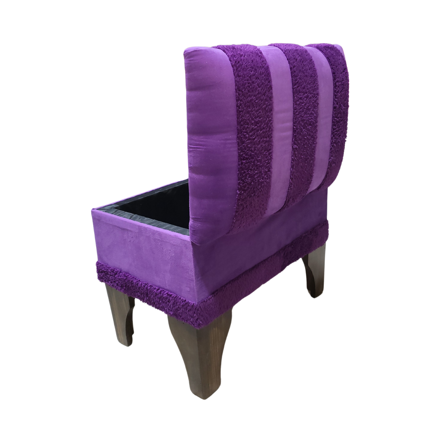 BANQUETA MUEBLES RIMAR BAUL PELU MORADA 60X40X45 - 4
