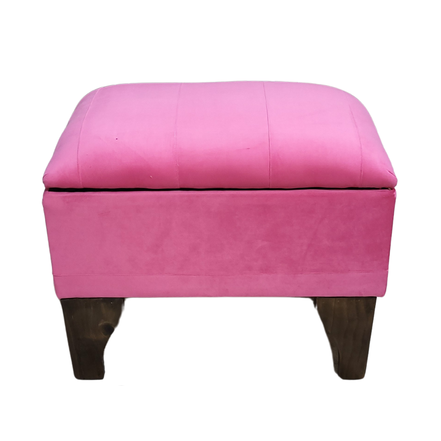 BANQUETA MUEBLES RIMAR BAUL ROSADA FELPA LINEAL 60X40X45 - 1