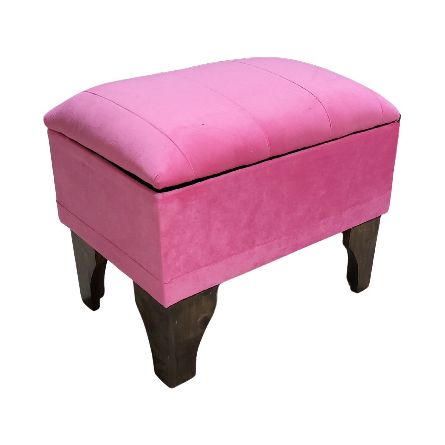 BANQUETA MUEBLES RIMAR BAUL ROSADA FELPA LINEAL 60X40X45 - 2