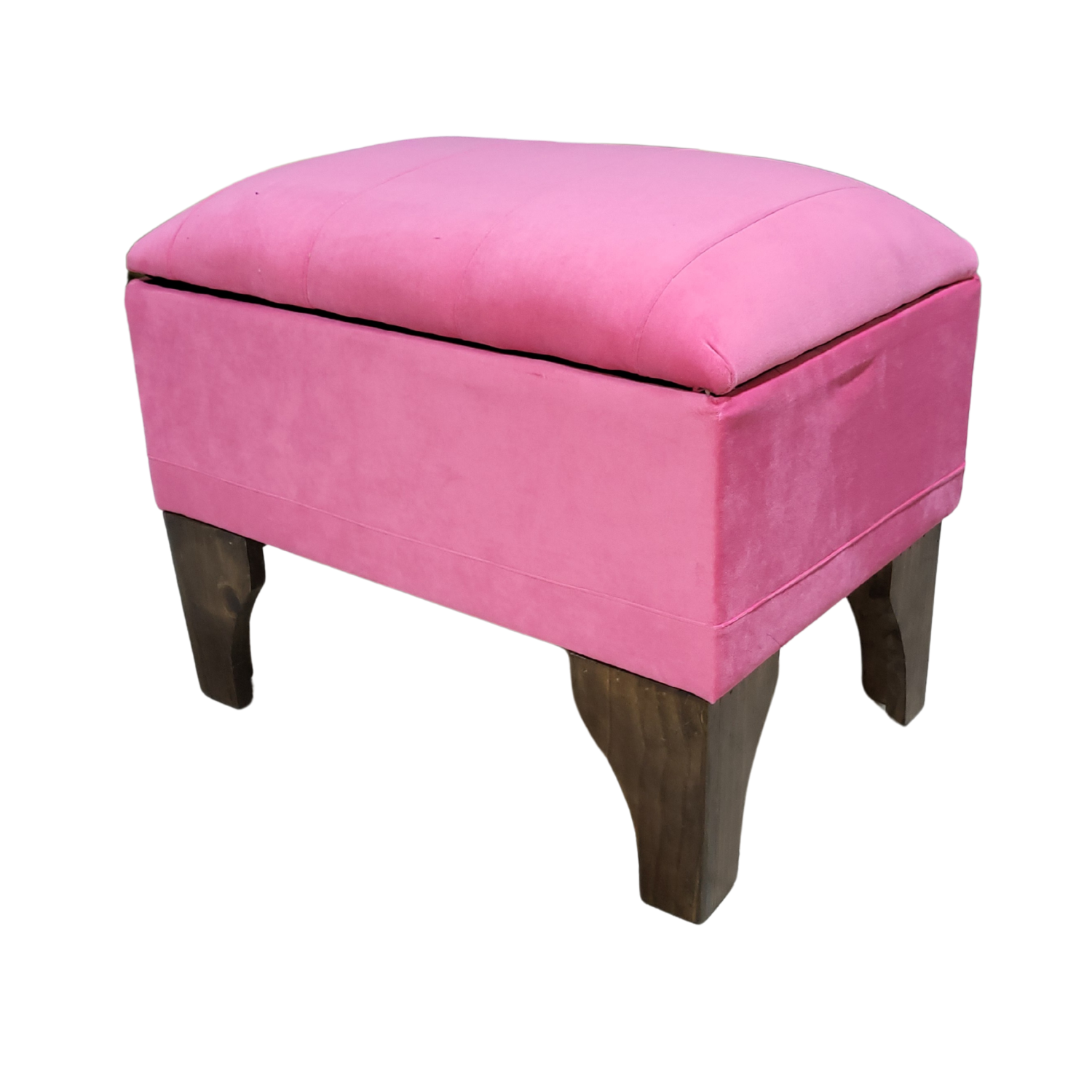 BANQUETA MUEBLES RIMAR BAUL ROSADA FELPA LINEAL 60X40X45 - 3