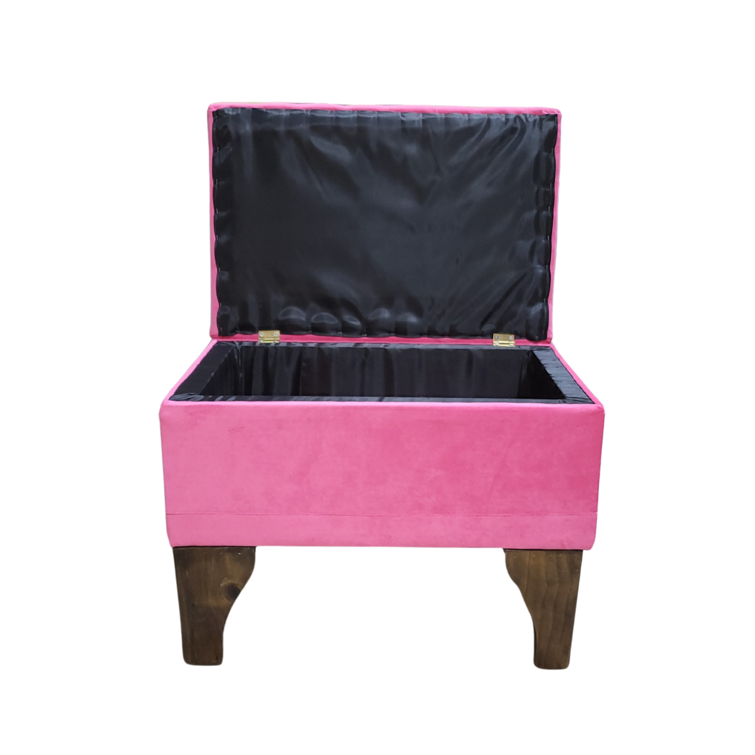 BANQUETA MUEBLES RIMAR BAUL ROSADA FELPA LINEAL 60X40X45 - 4
