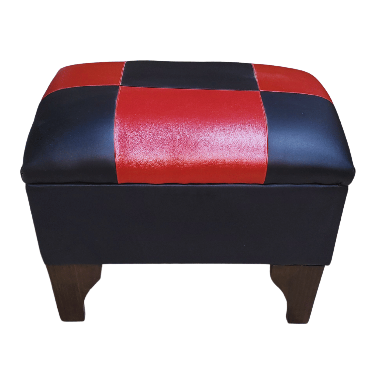 BANQUETA MUEBLES RIMAR BAUL DAMA ROJO ECO CUERO 60X40X45 - 4