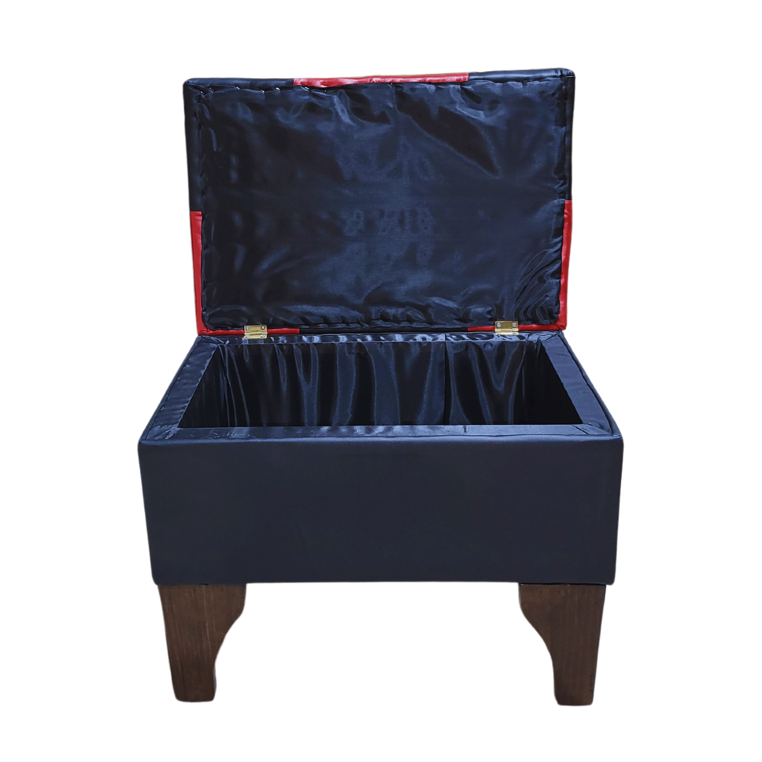 BANQUETA MUEBLES RIMAR BAUL DAMA ROJO ECO CUERO 60X40X45 - 5