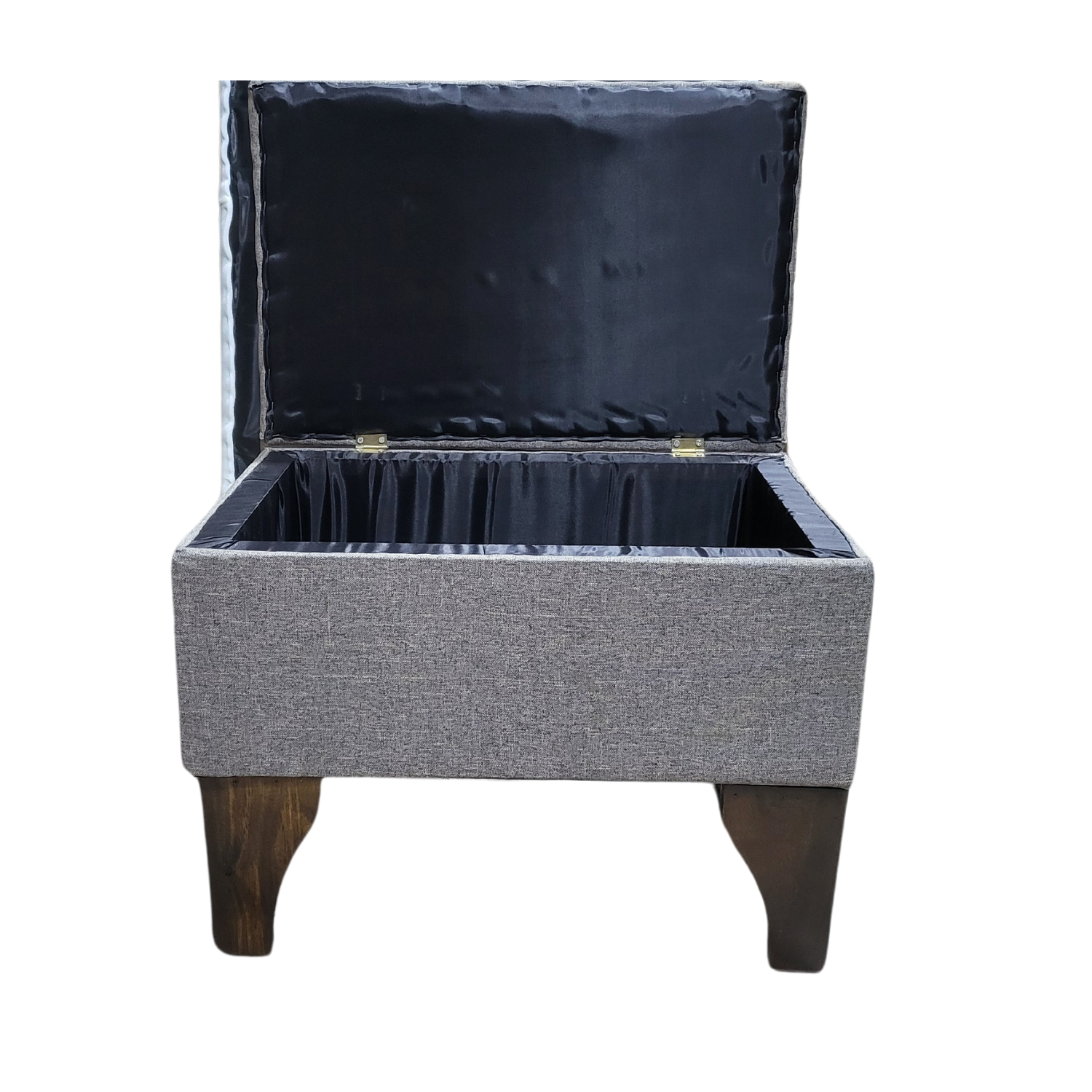 BANQUETA MUEBLES RIMAR BAUL GRIS LINO BOTONE 60X40X45 - 4