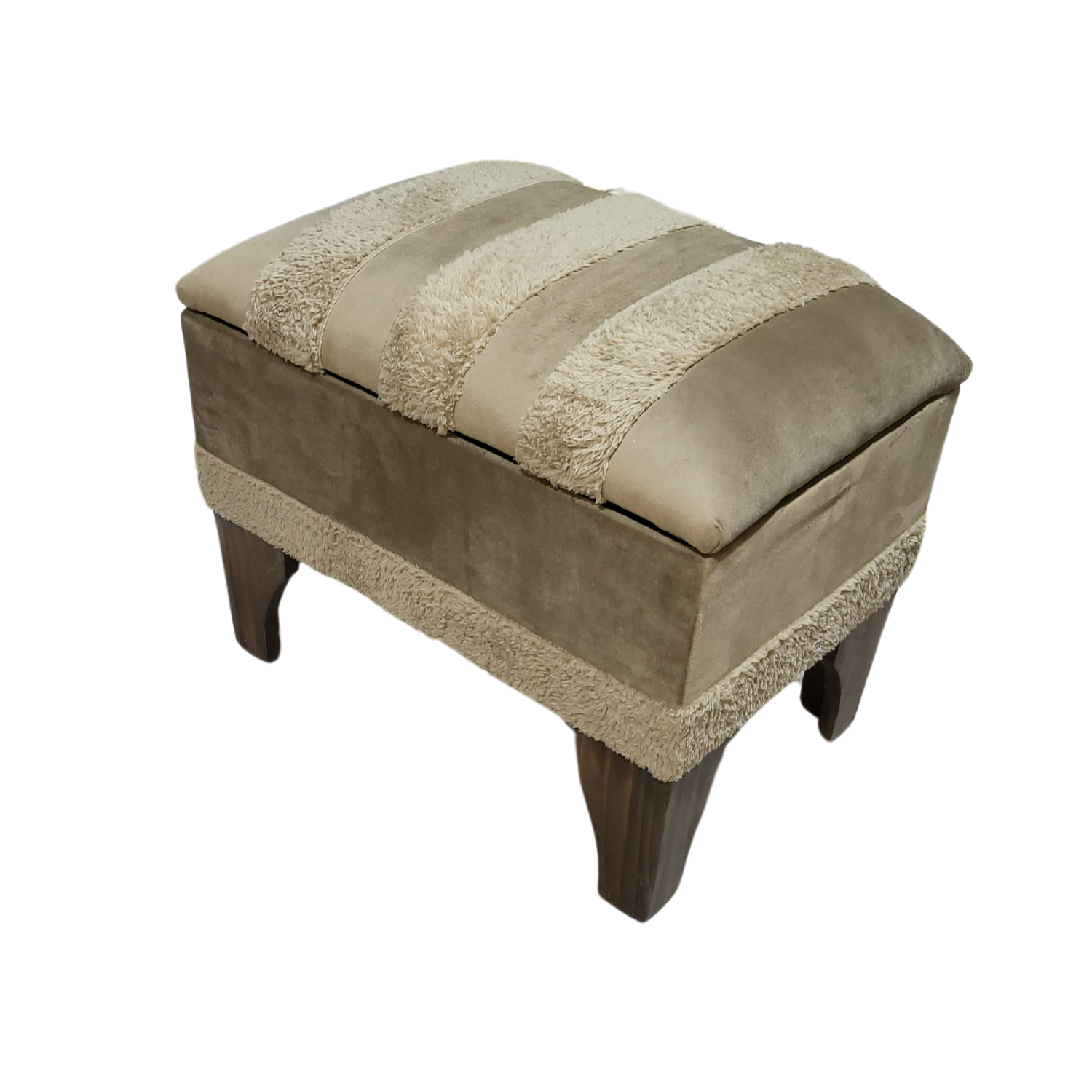 BANQUETA MUEBLES RIMAR BAUL PELU CAFÉ 60X40X45 - 3