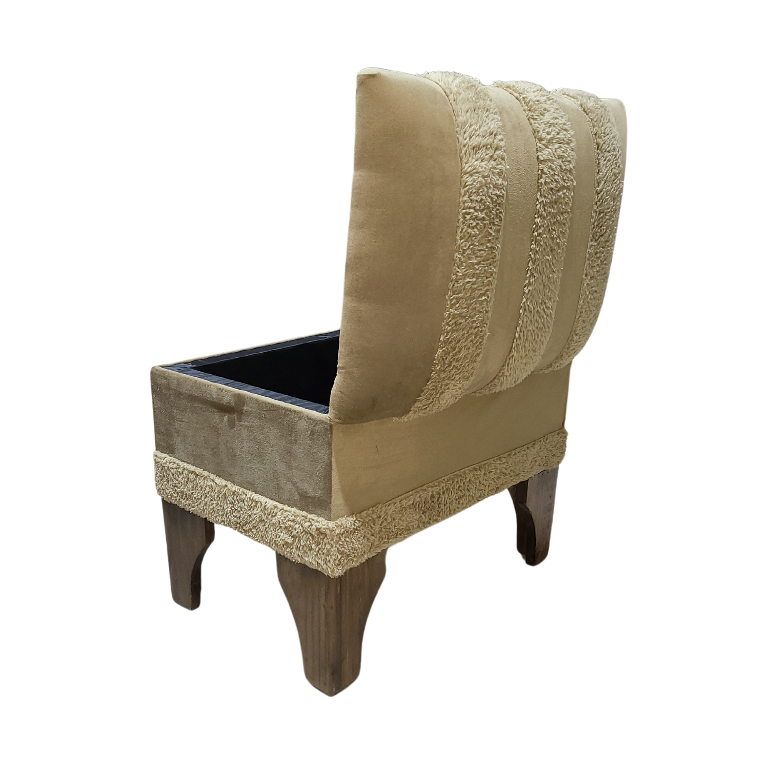 BANQUETA MUEBLES RIMAR BAUL PELU CAFÉ 60X40X45 - 4