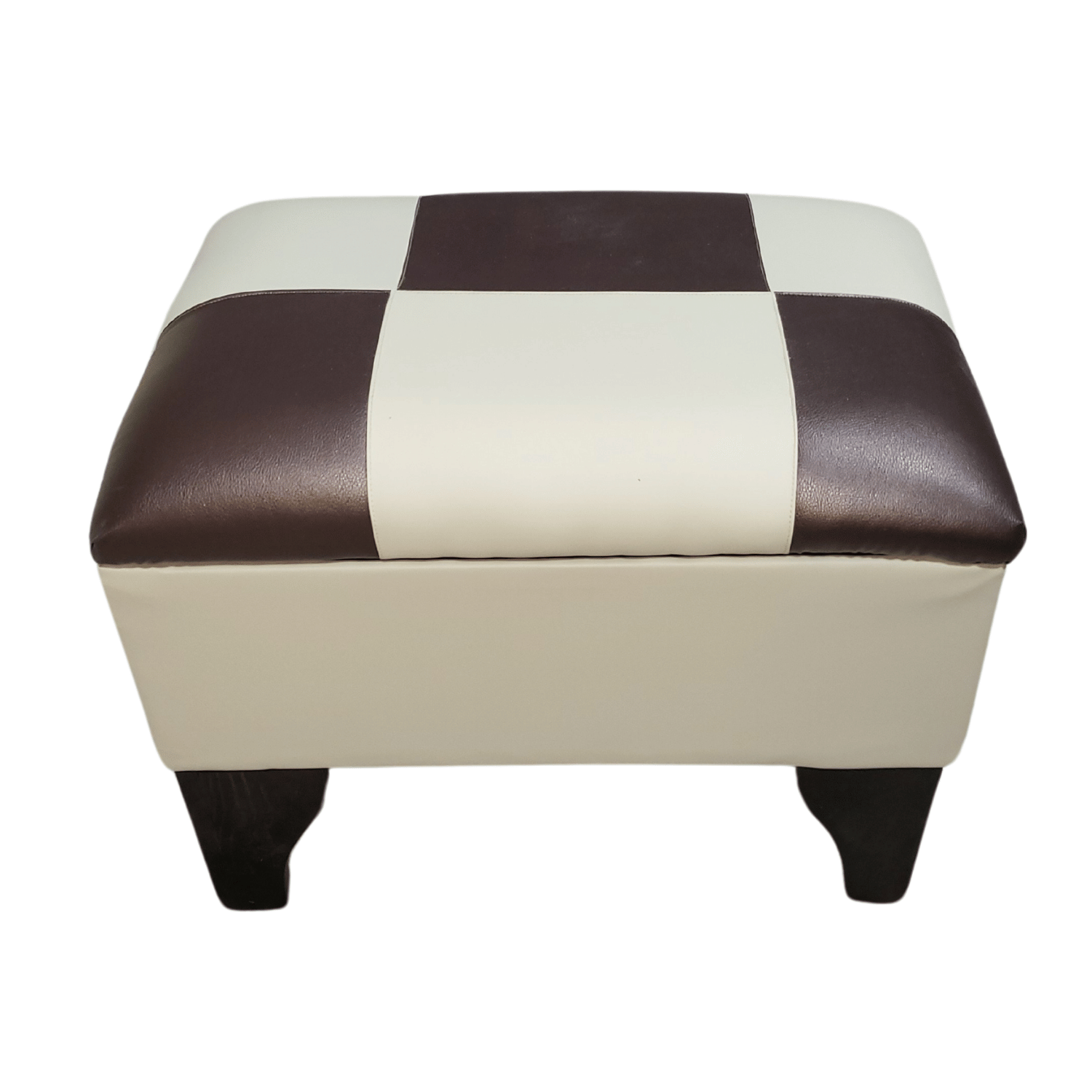 BANQUETA MUEBLES RIMAR BAUL DAMA CAFÉ ECO CUERO 60X40X45 - 4